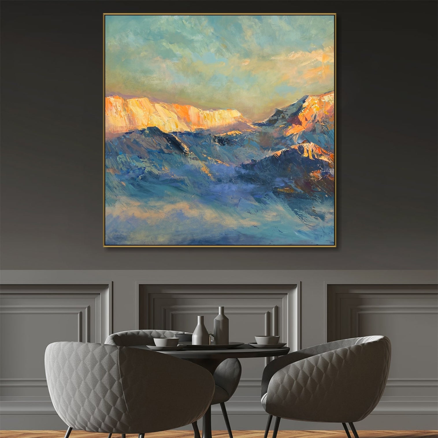 Abstract nature-inspired wall art GOLDEN SUMMIT