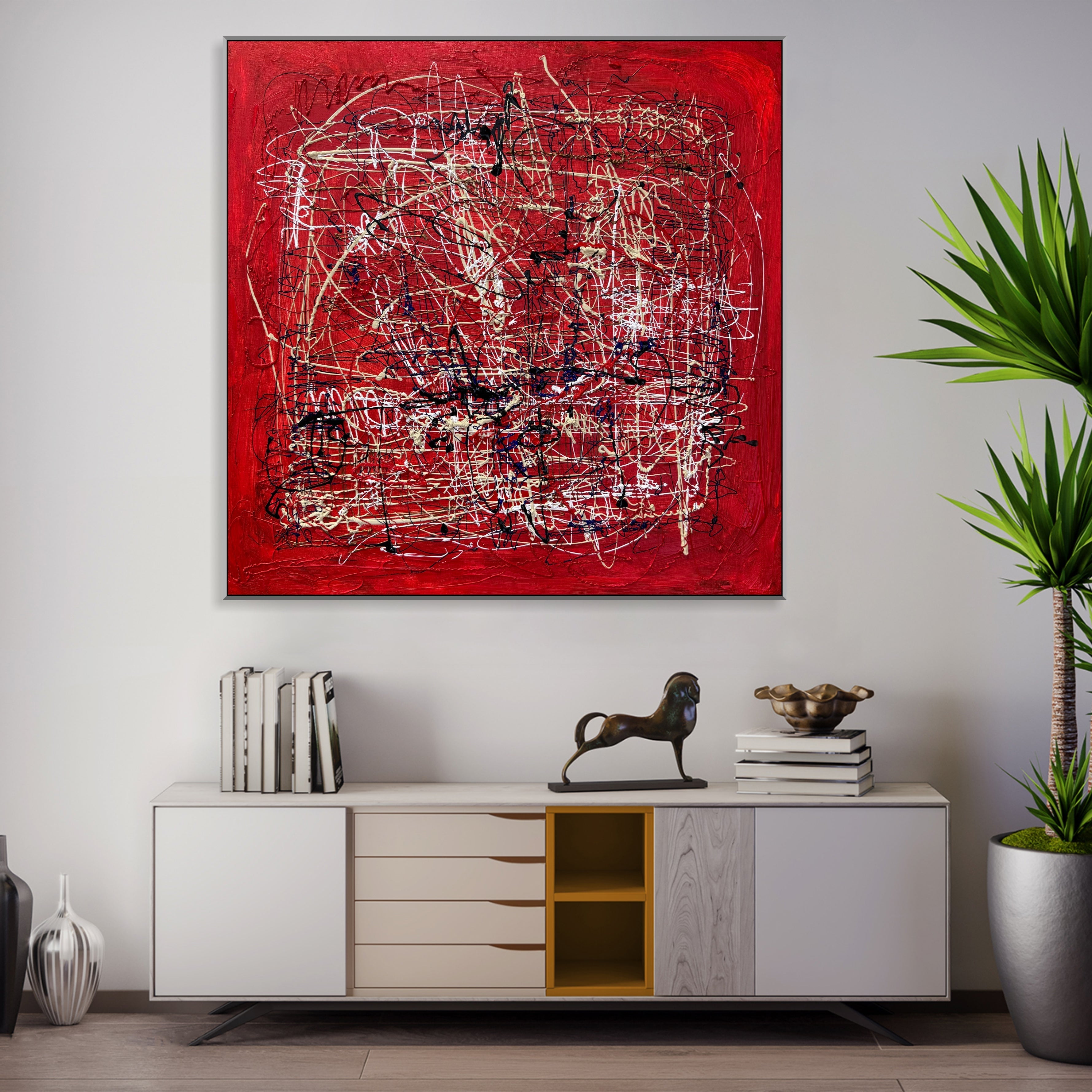 SCARLET EXPRESSION 23.6"x23.6"