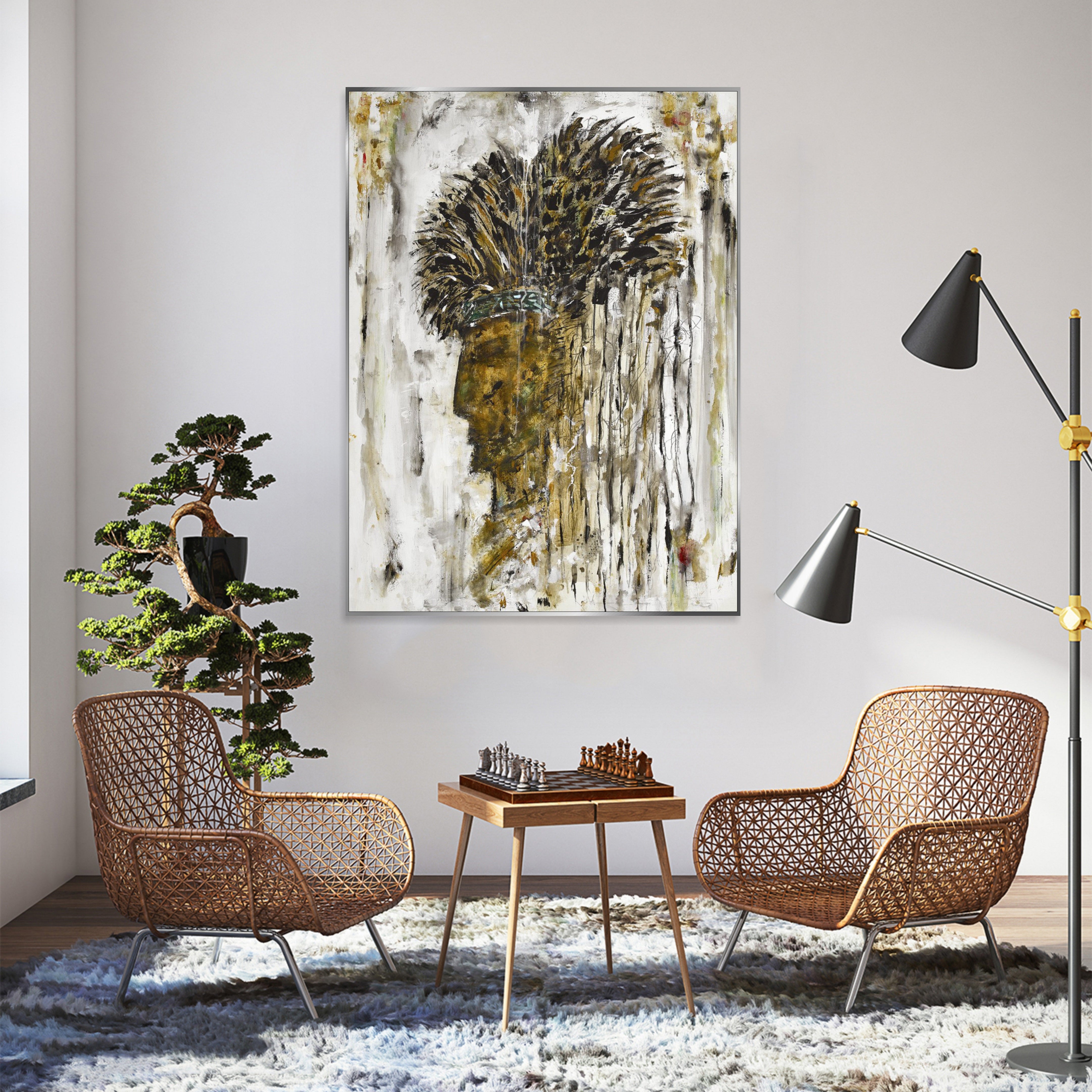 Dynamic Brushwork Art ABSTRACT WILDERNESS