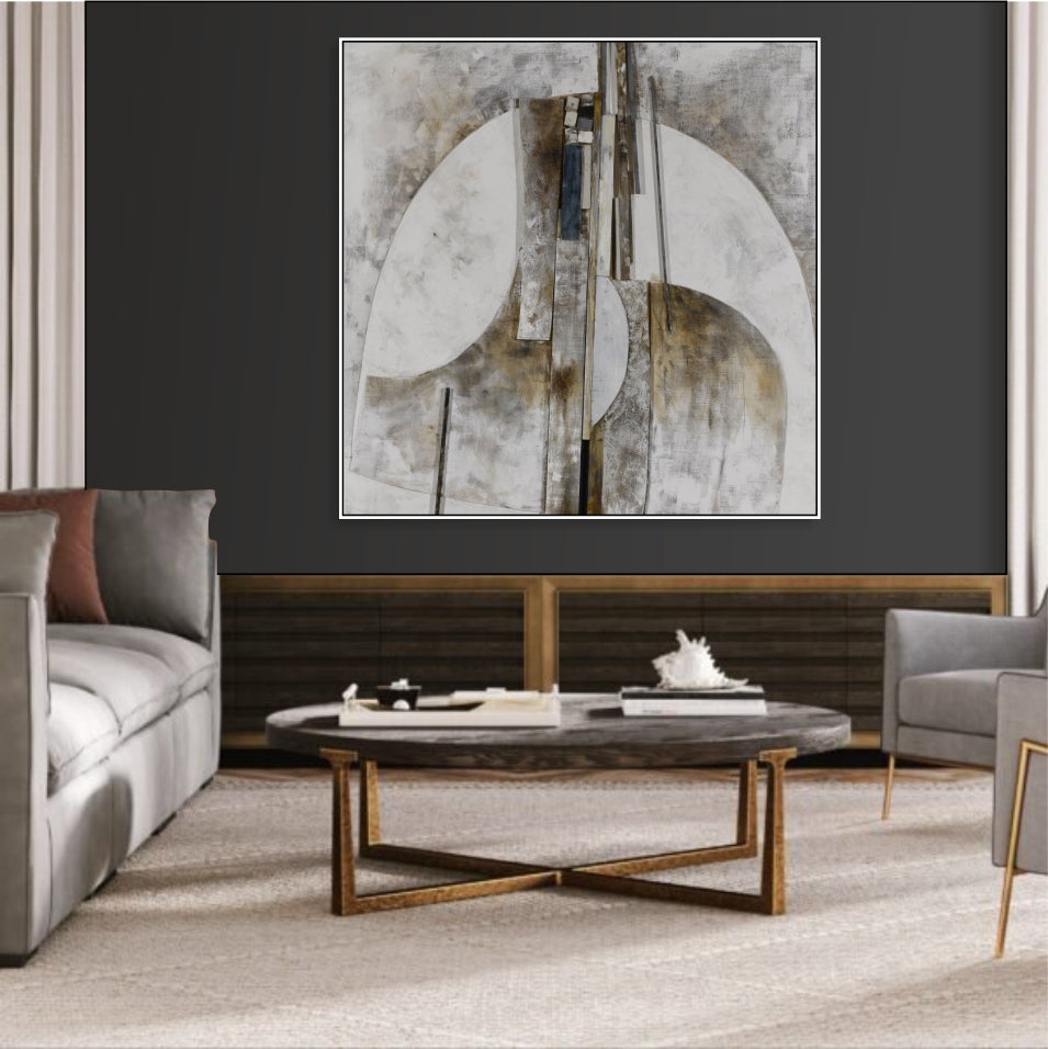 Serene Geometric Painting ARCHITECTURAL REVERIE