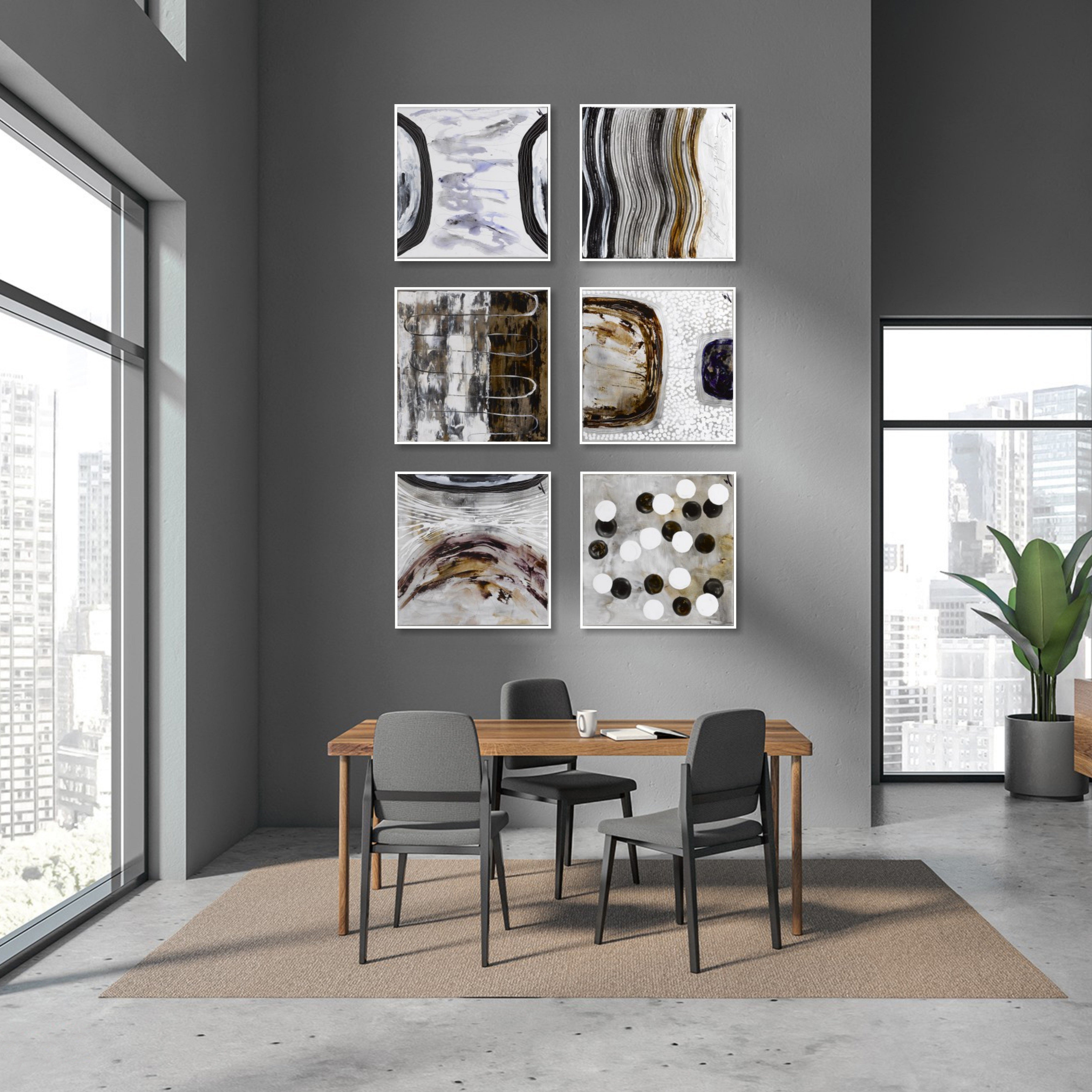 Paintings for living room ABSTRACT CONTOURS