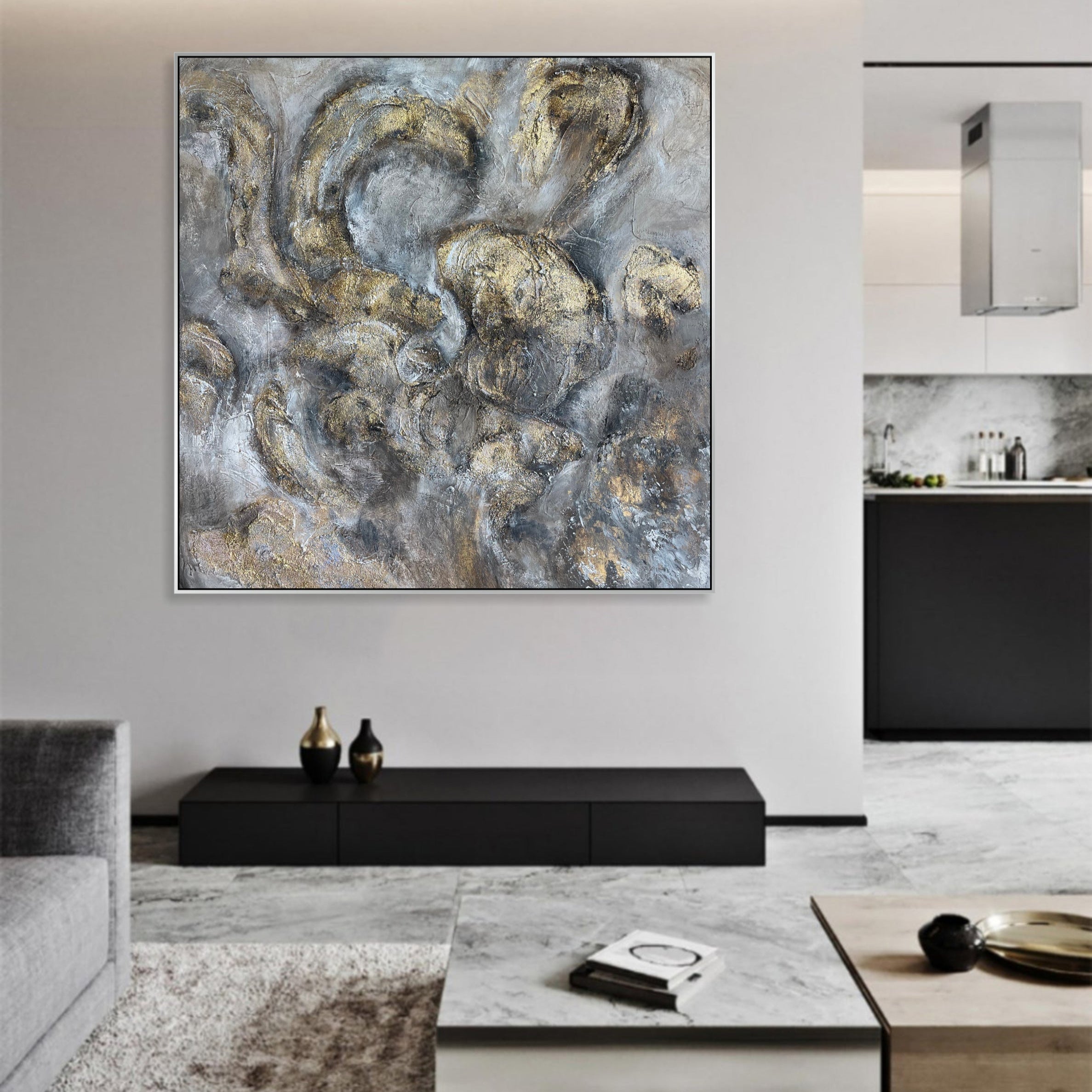 GLIMMERING SHADOWS 40"x40"