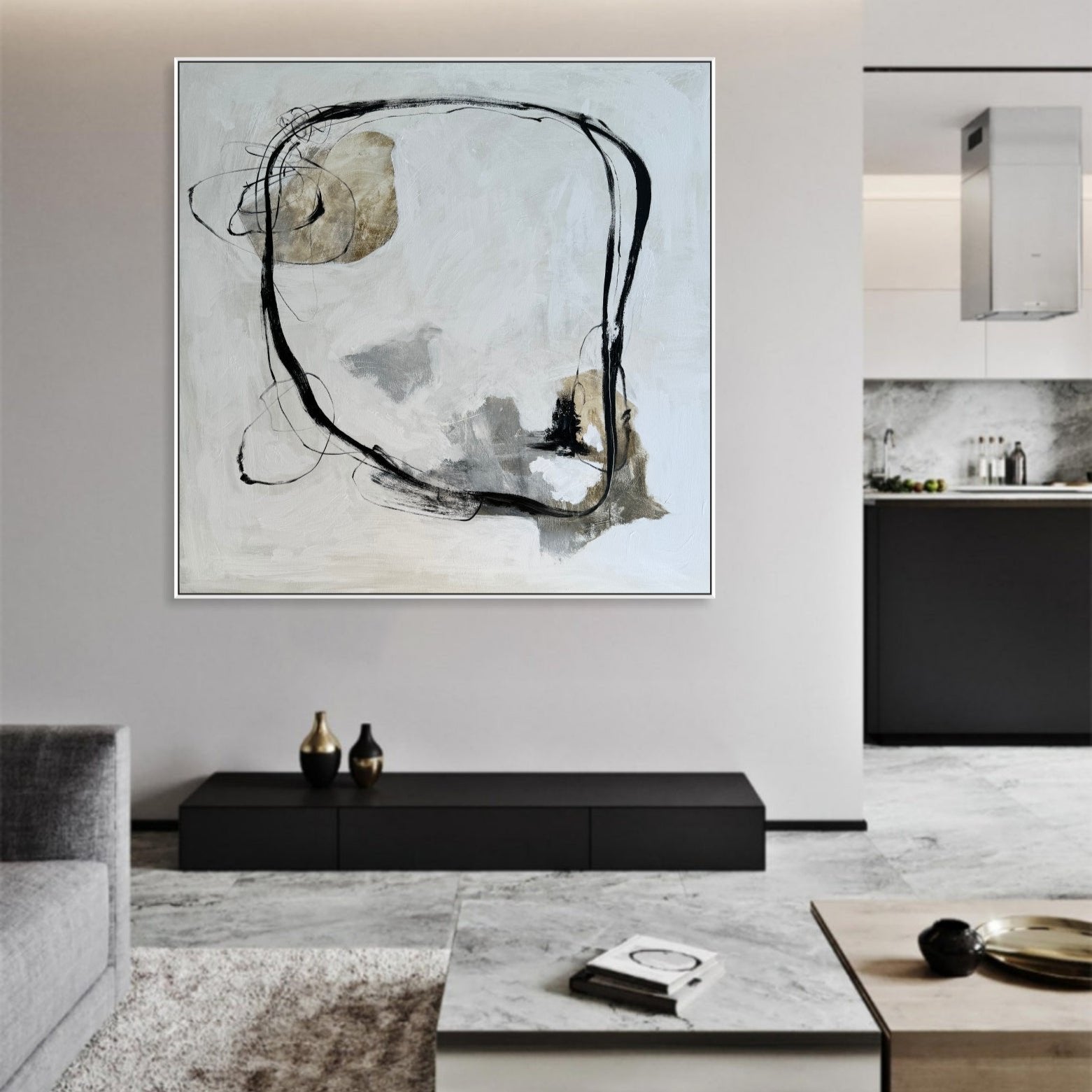 GEOMETRIC WHISPERS 46"x46"