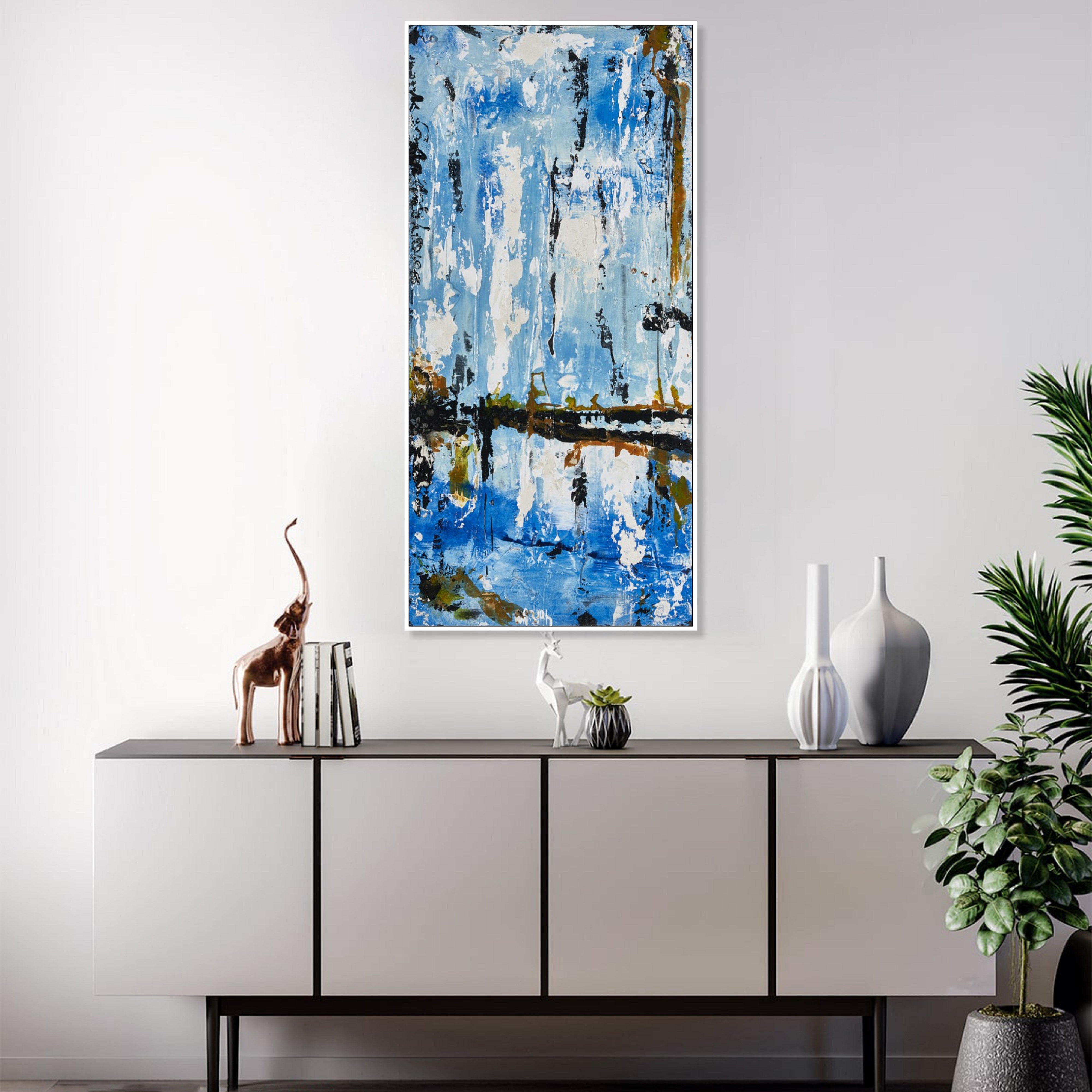 Dynamic Strokes Painting AZURE INFUSION