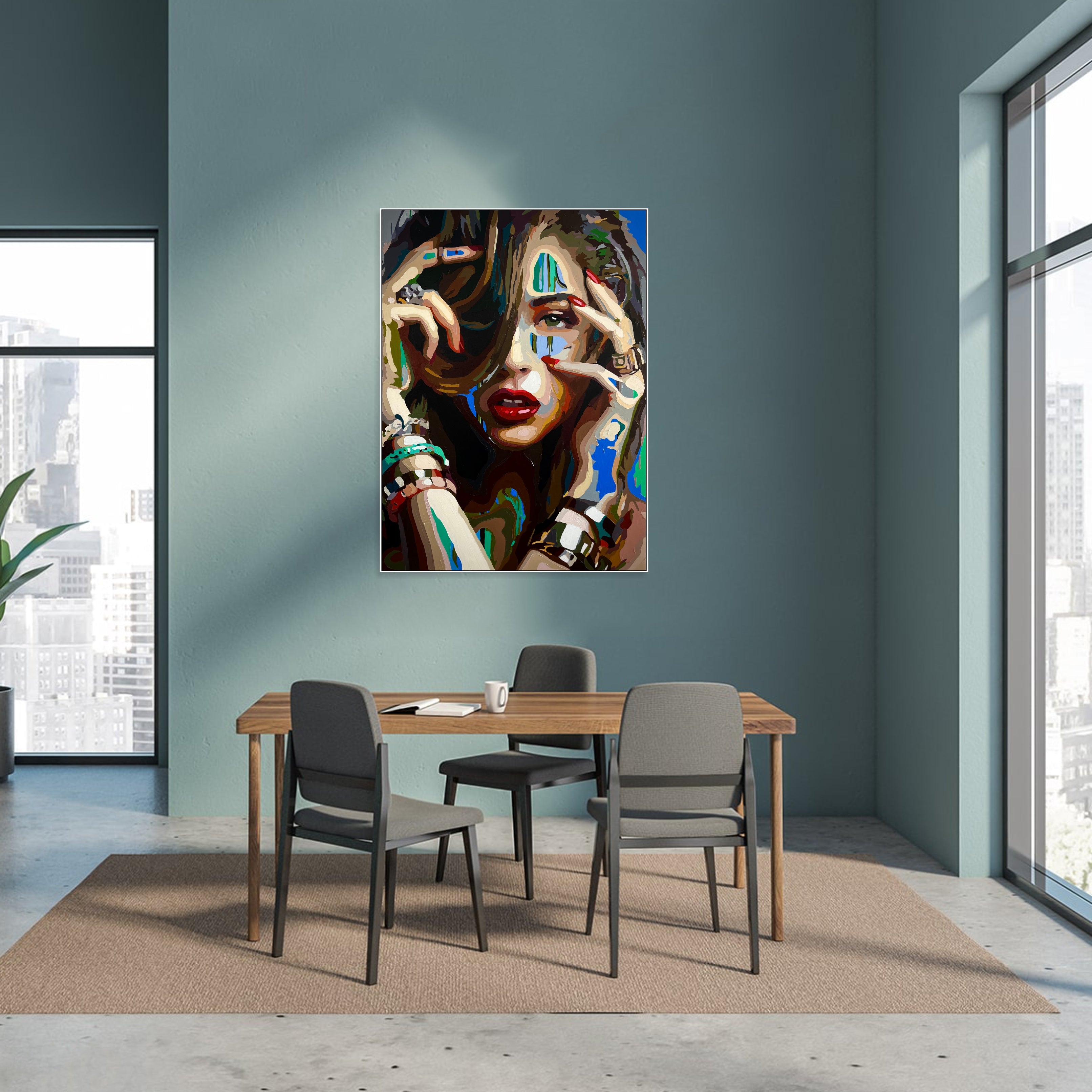 SHE FELL IN LOVE 43.3"x31.5"