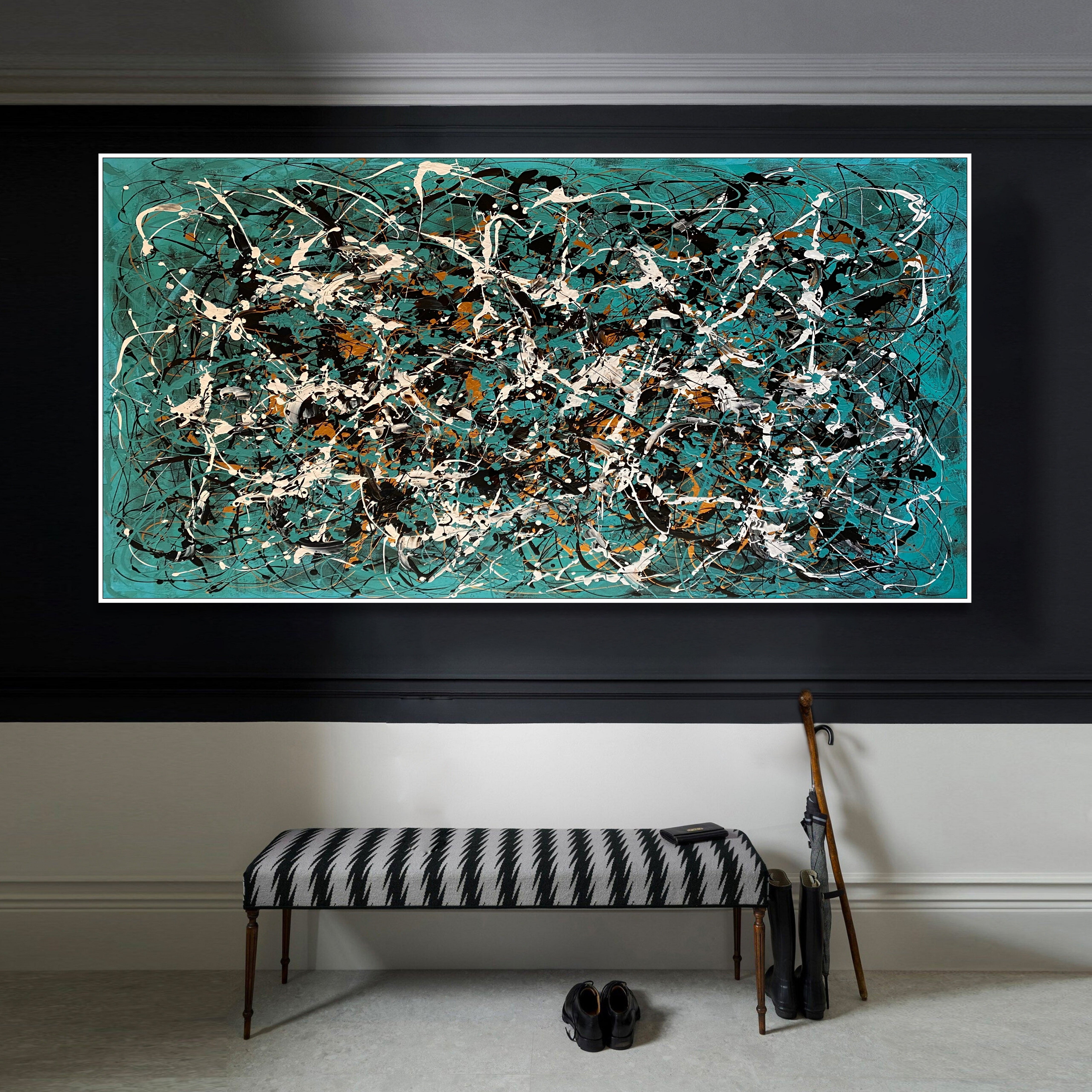 TURQUOISE FRENZY 20.5"x40.1"