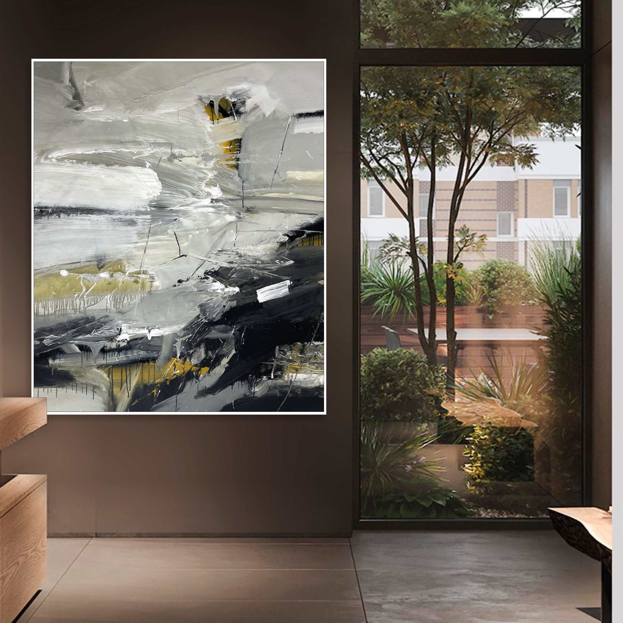 Acrylic Neutral Colors Artwork ASSOCIATION 232 47.2"x41.3"