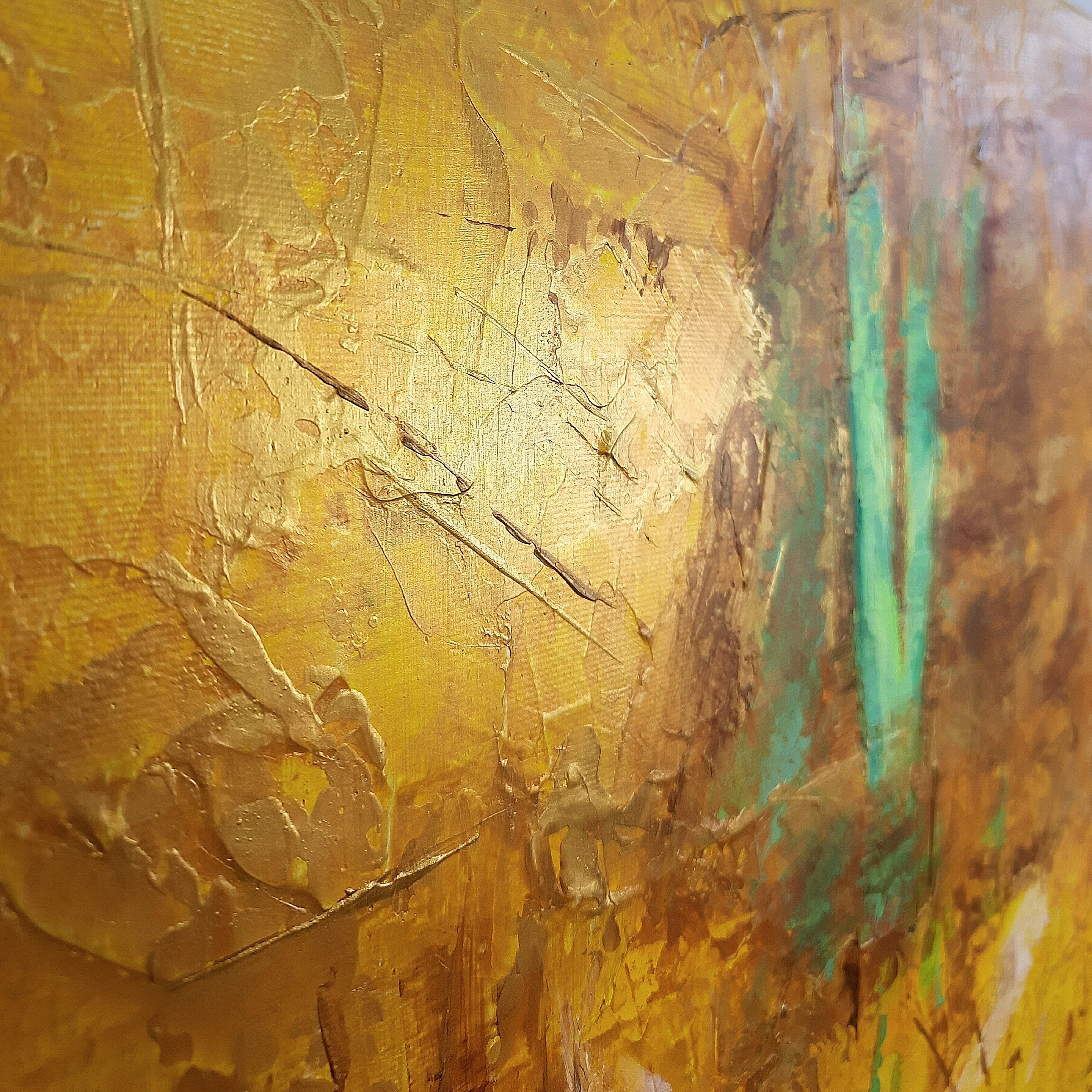 Gold abstract painting GOLD RUSH