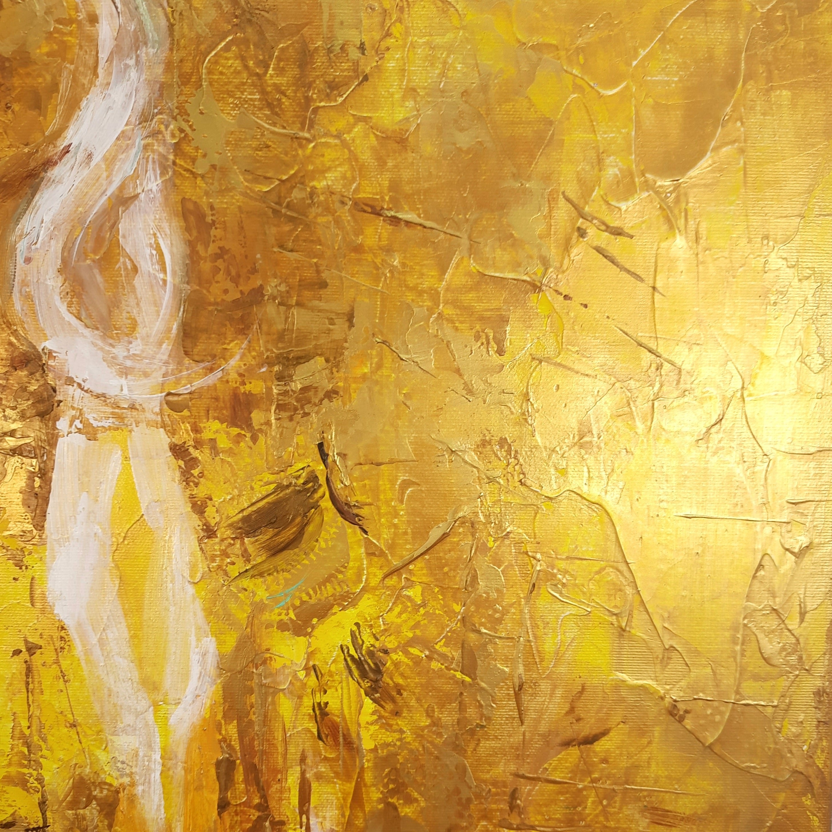 Gold abstract painting GOLD RUSH