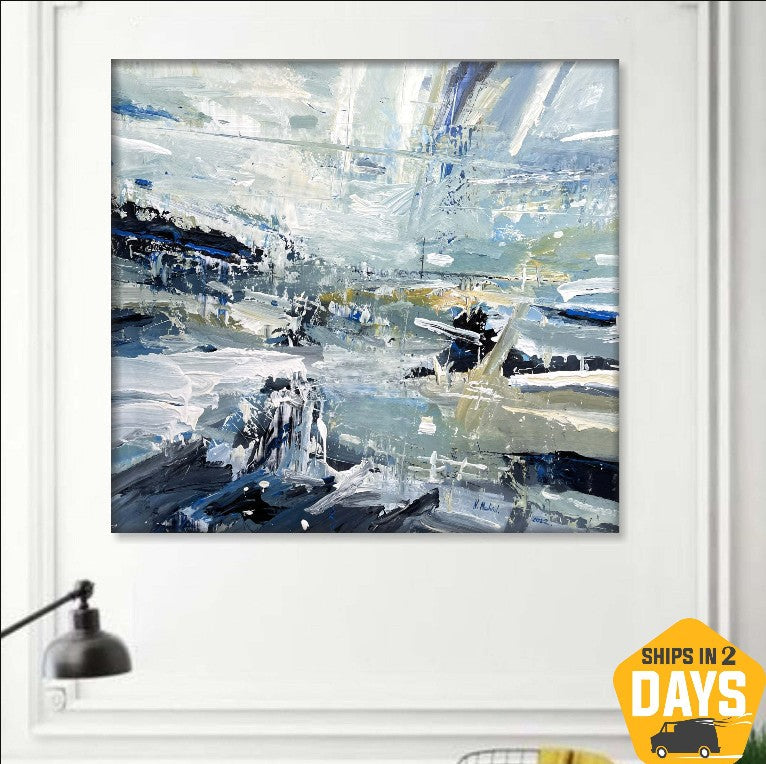 Modern abstract painting ASSOCIATION 209 44.5"x51.2"