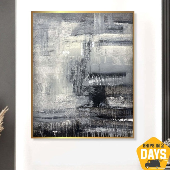 Abstract Grayscale Art ASSOCIATION 242 39.3"x31.5"