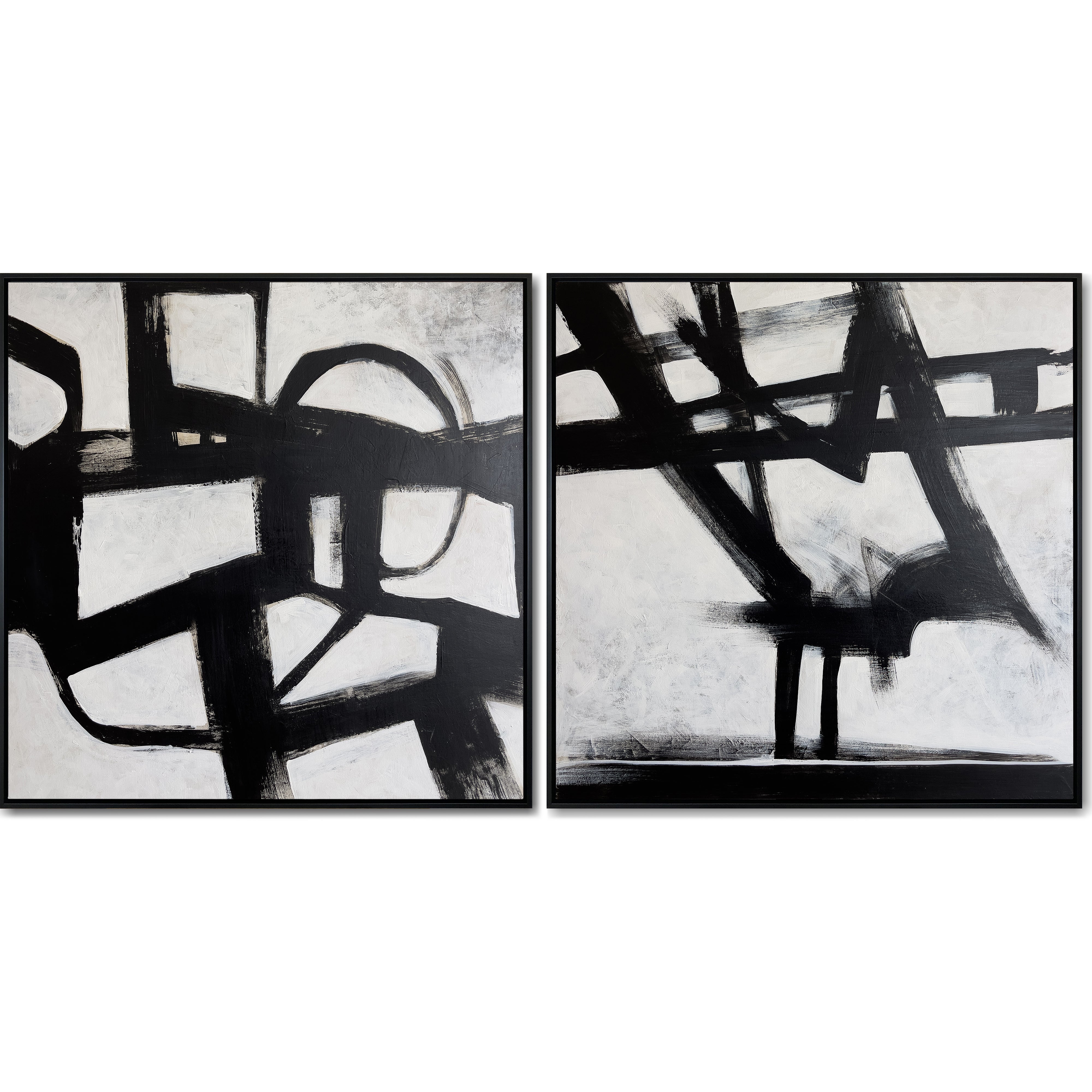 Abstract black and white monochrome art BLACK AND WHITE WORLD