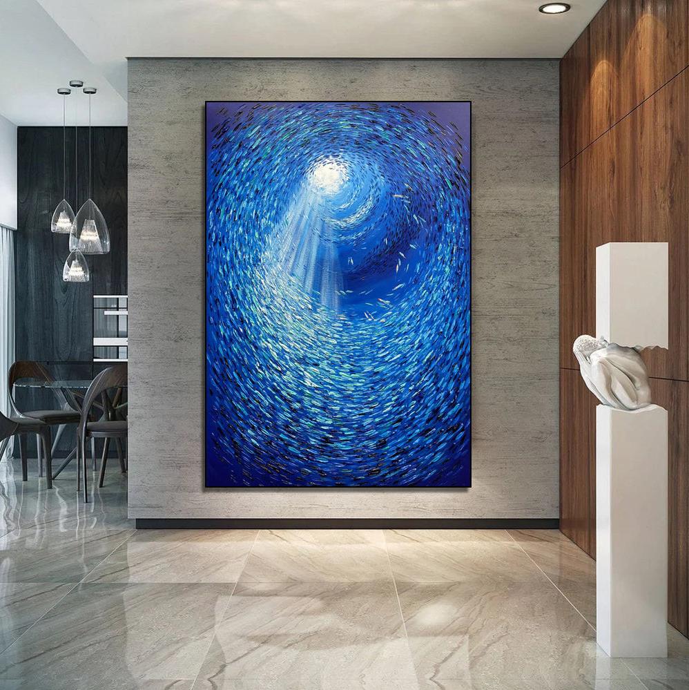Colorful marine life painting FISH WHIRLPOOL