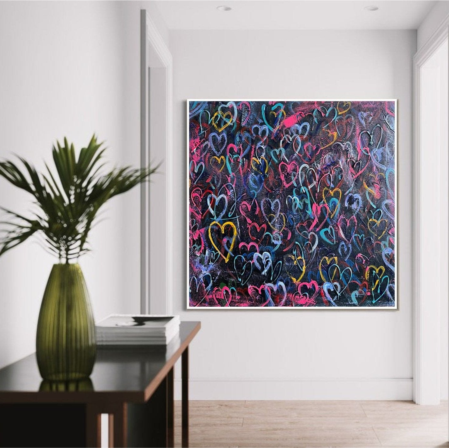 Vibrand romantic love painting WITH LOVE