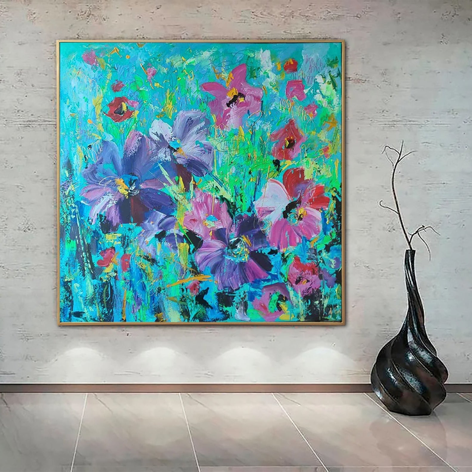 FLORAL RESONANCE 46"x46"