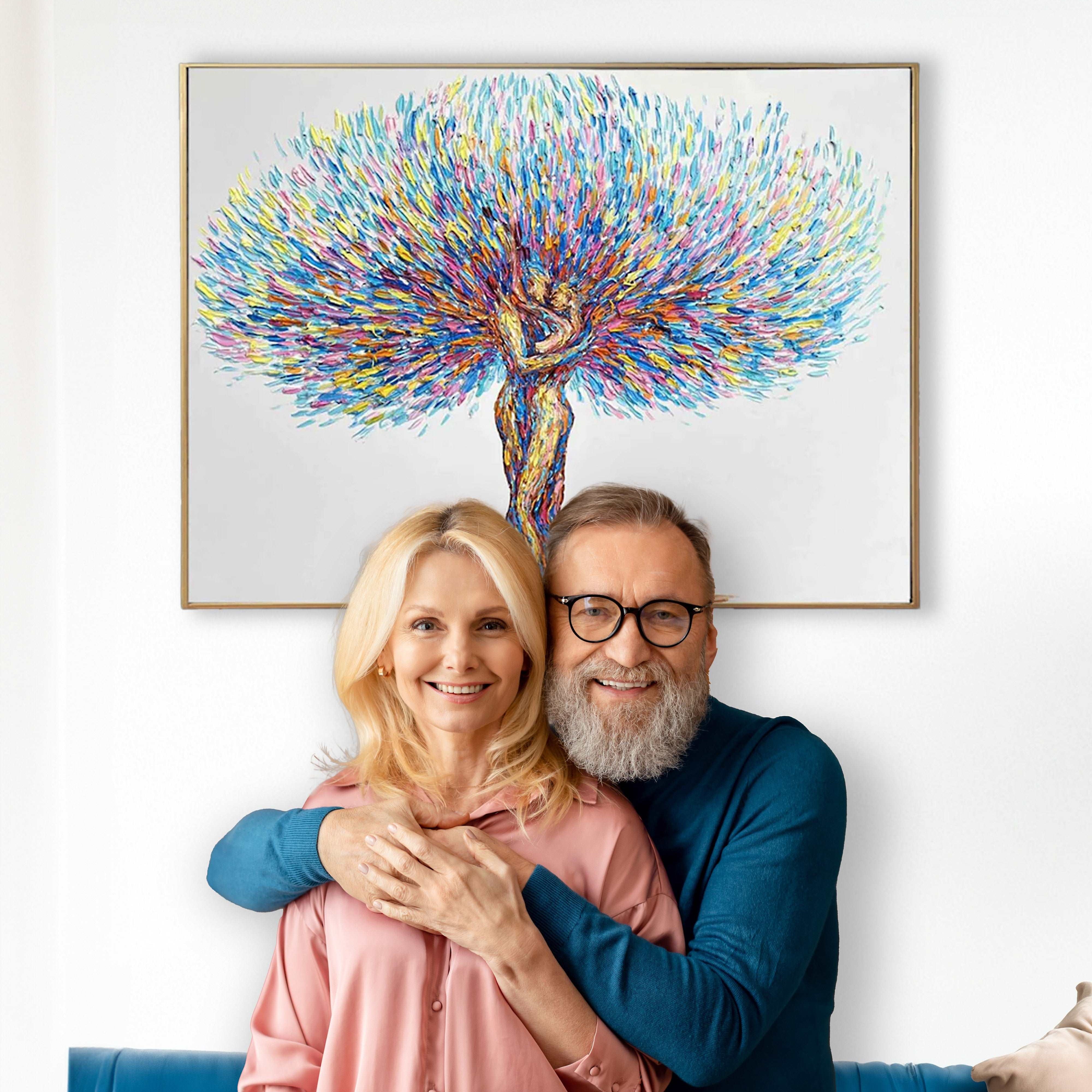 Abstract tree painting KINDRED SPIRITS