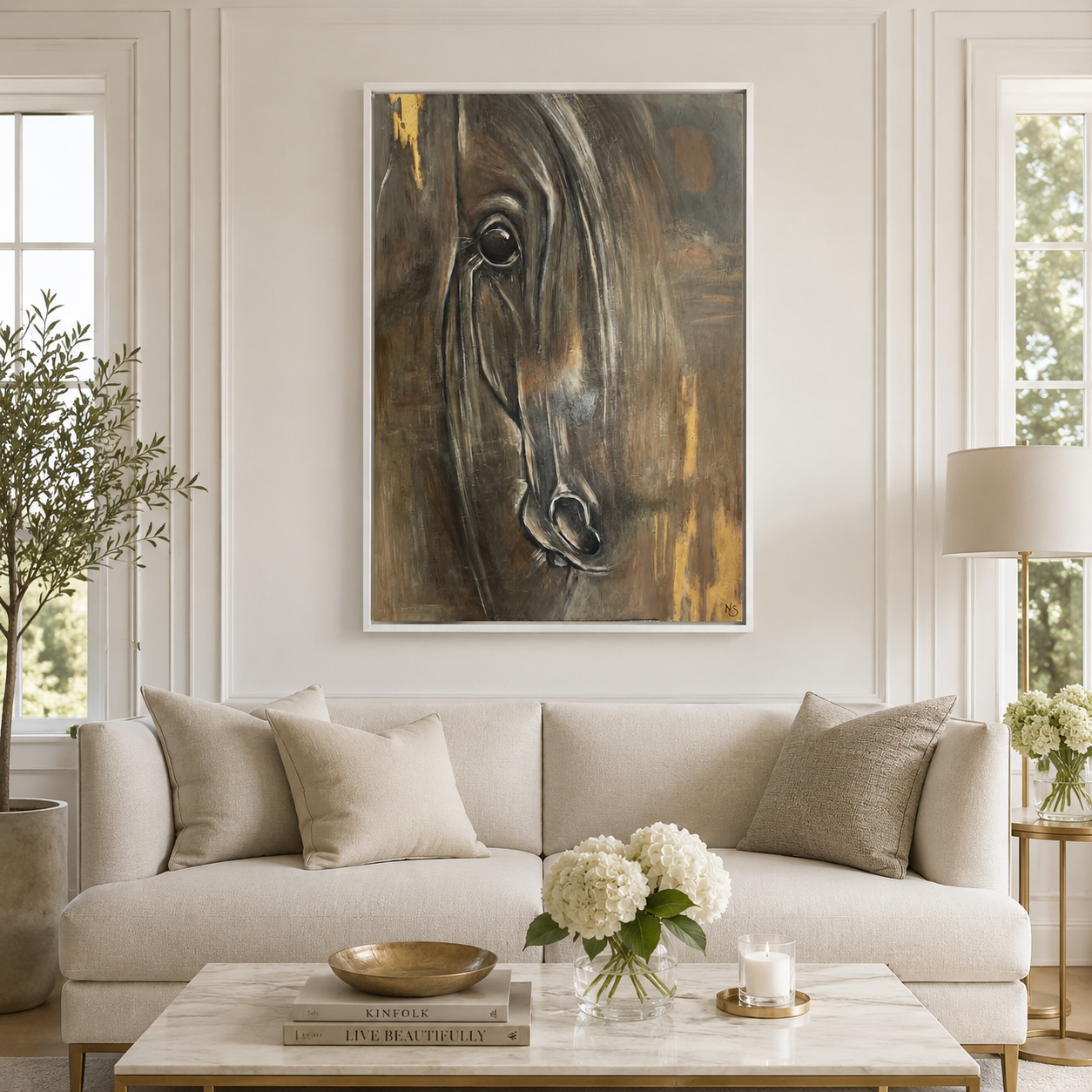 Animal portrait art collection NOBLE HORSE