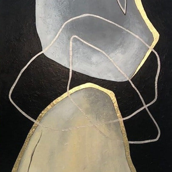 Large geometric abstract canvas DUALITY OF CHOICE