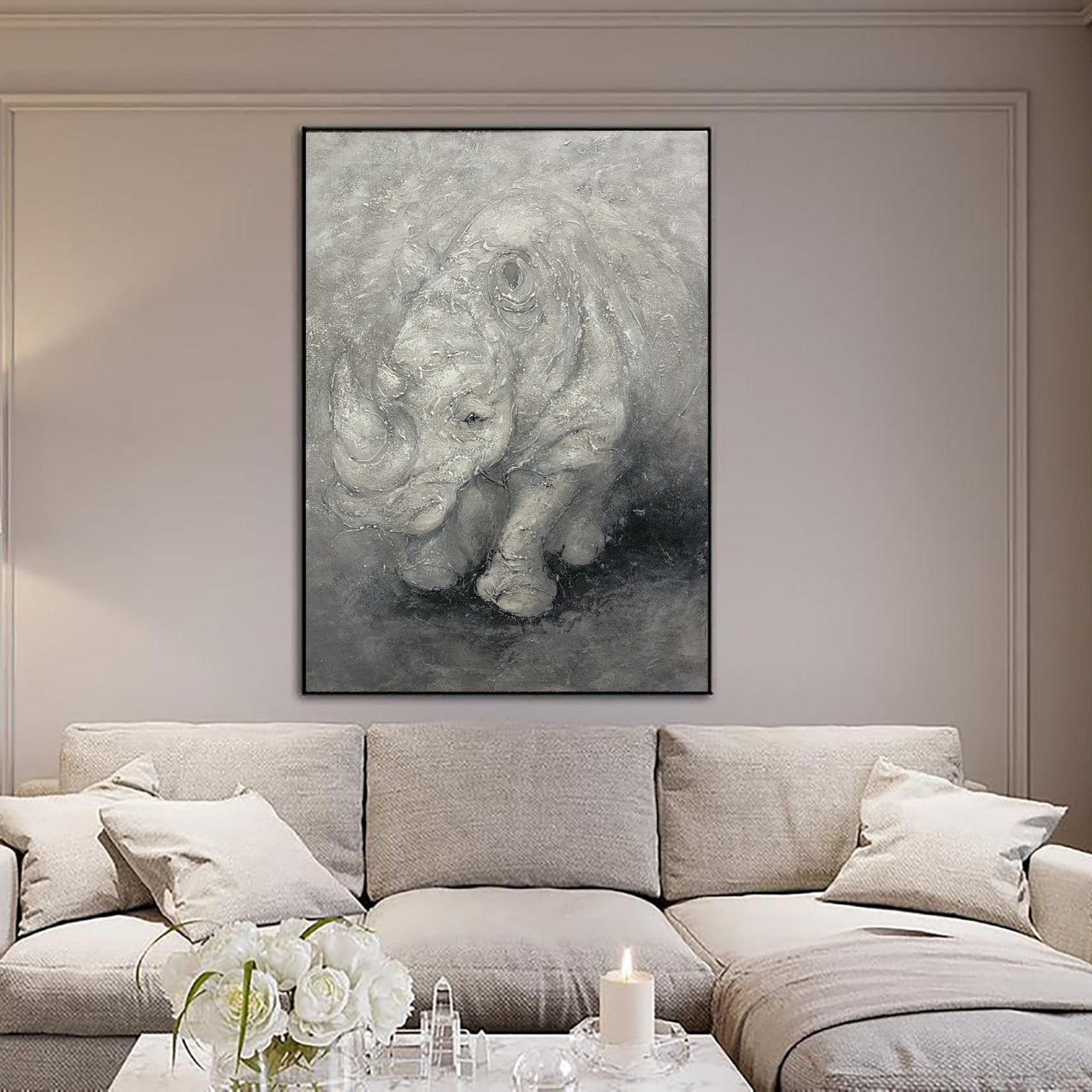 WISE RHINOCEROS 40"x30"