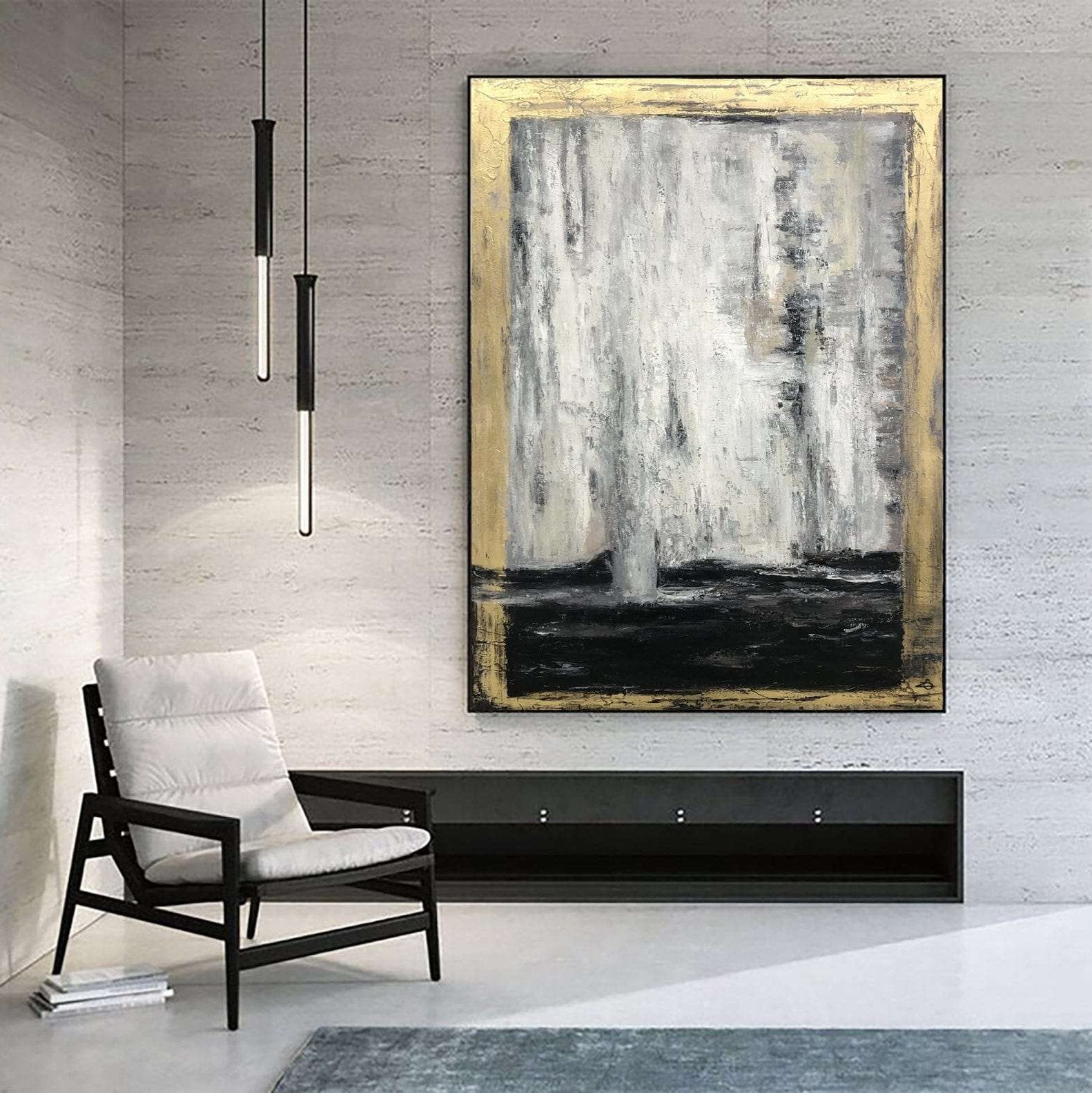 Abstract acrylic luxury painting ANCIENT CLARITY