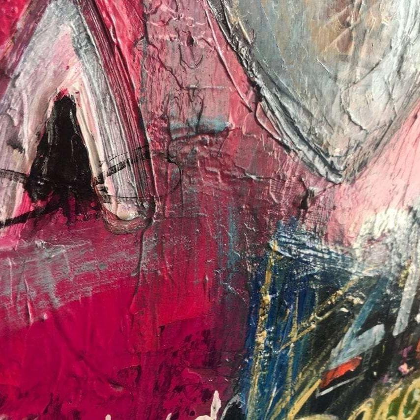 Abstract contemporary graffiti style art SKULL