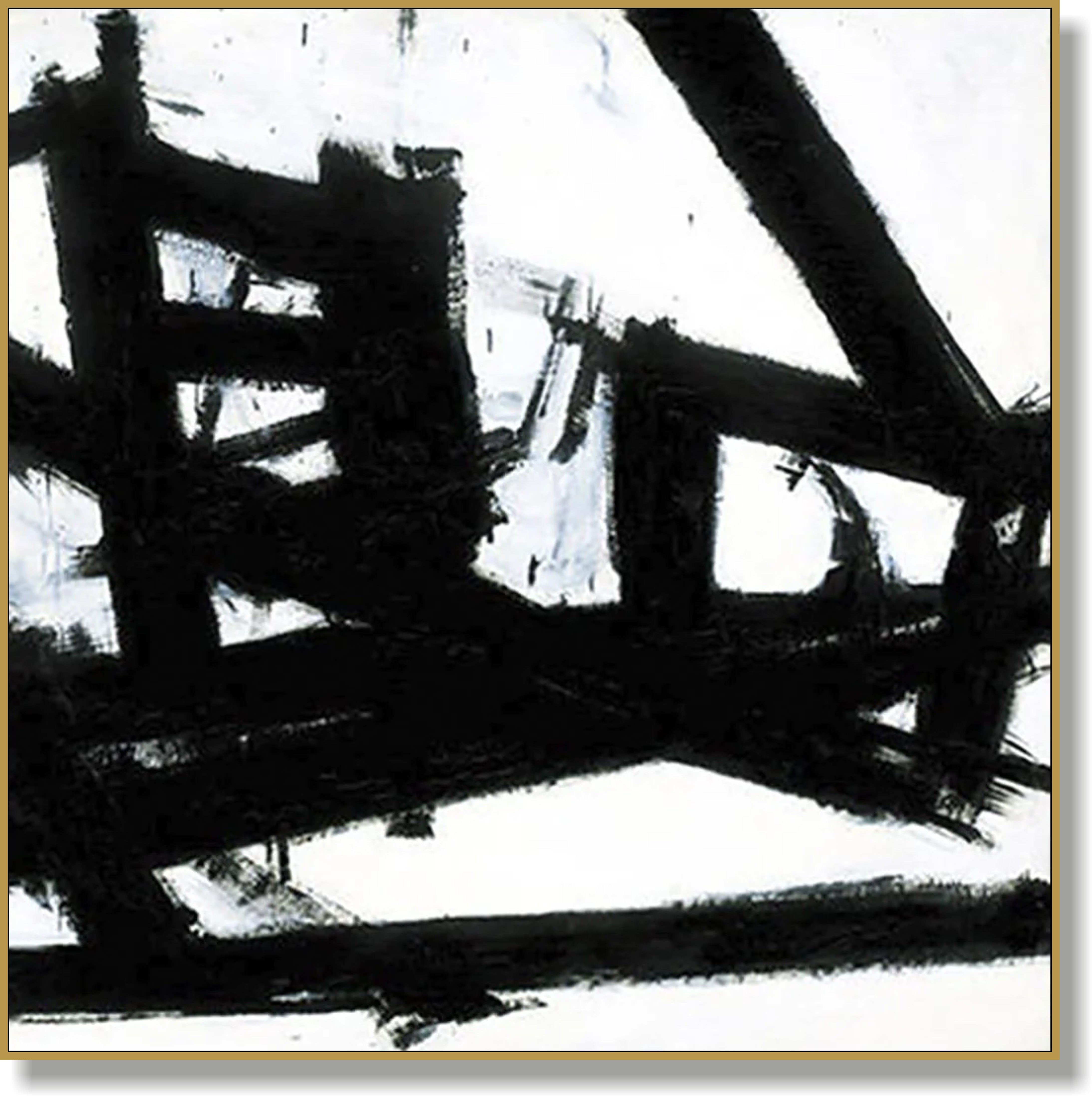 Abstract black and white paintings LIFE LINES