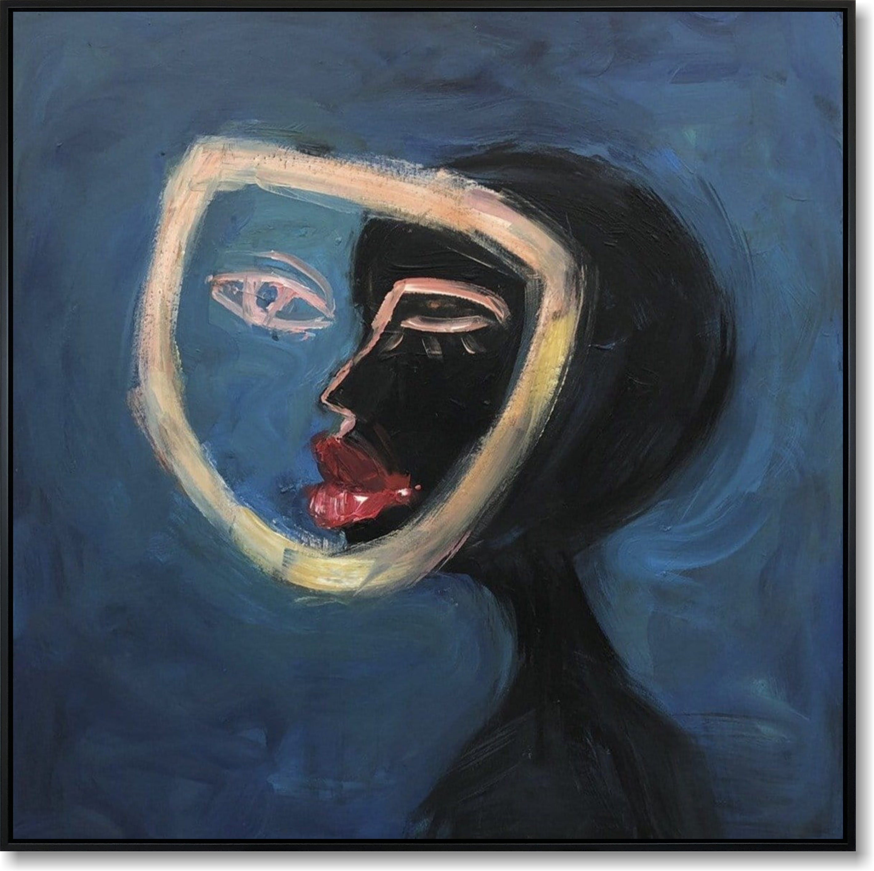 Abstract emotional faces wall art SPLIT