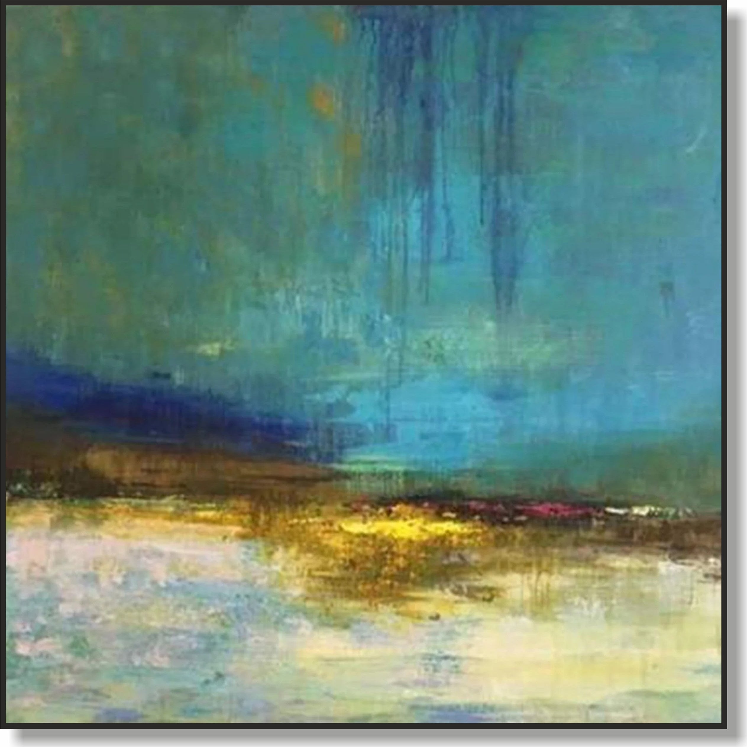 Oversized abstract landscape painting SMALL DAM