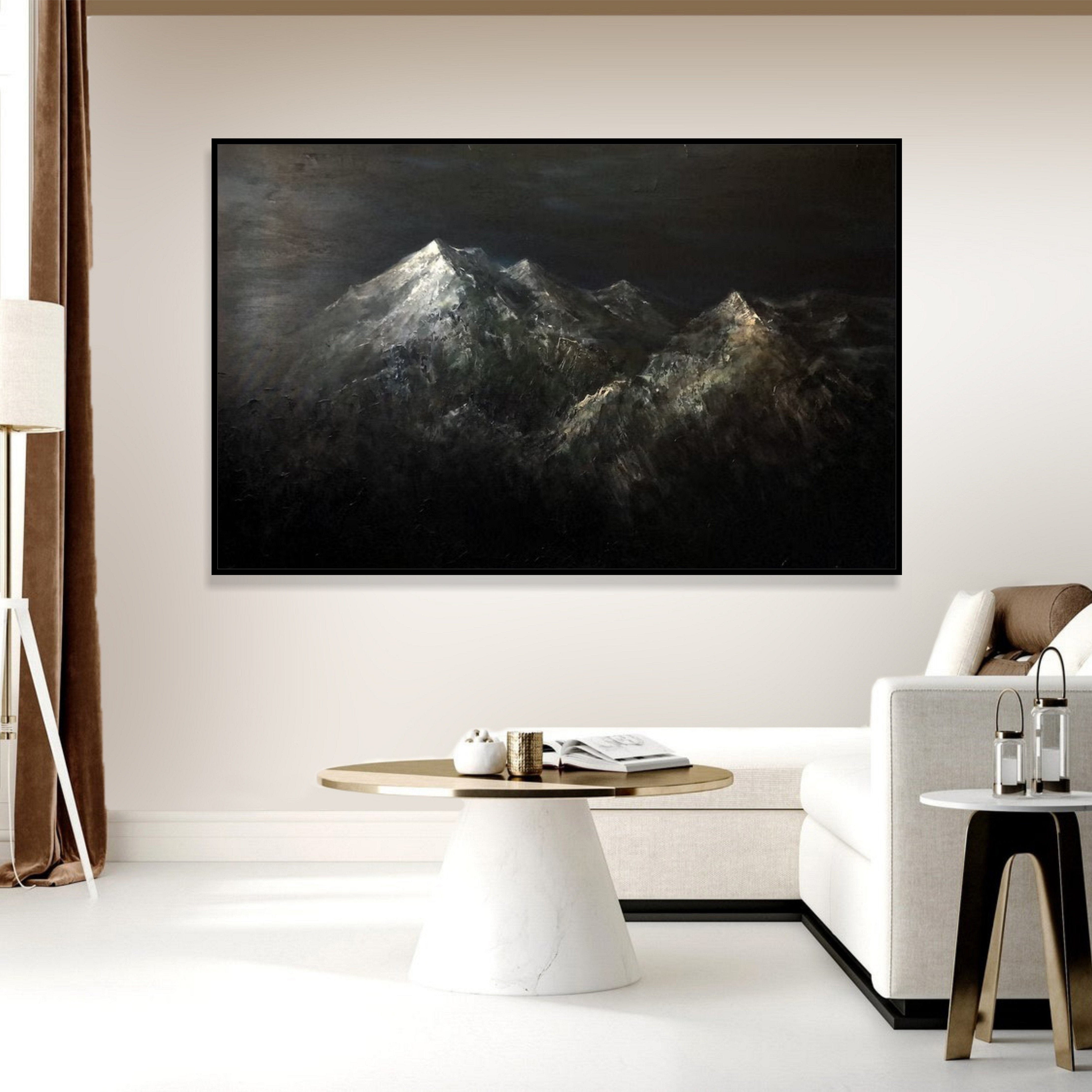 Dark abstract painting MOUNTAIN SUMMIT