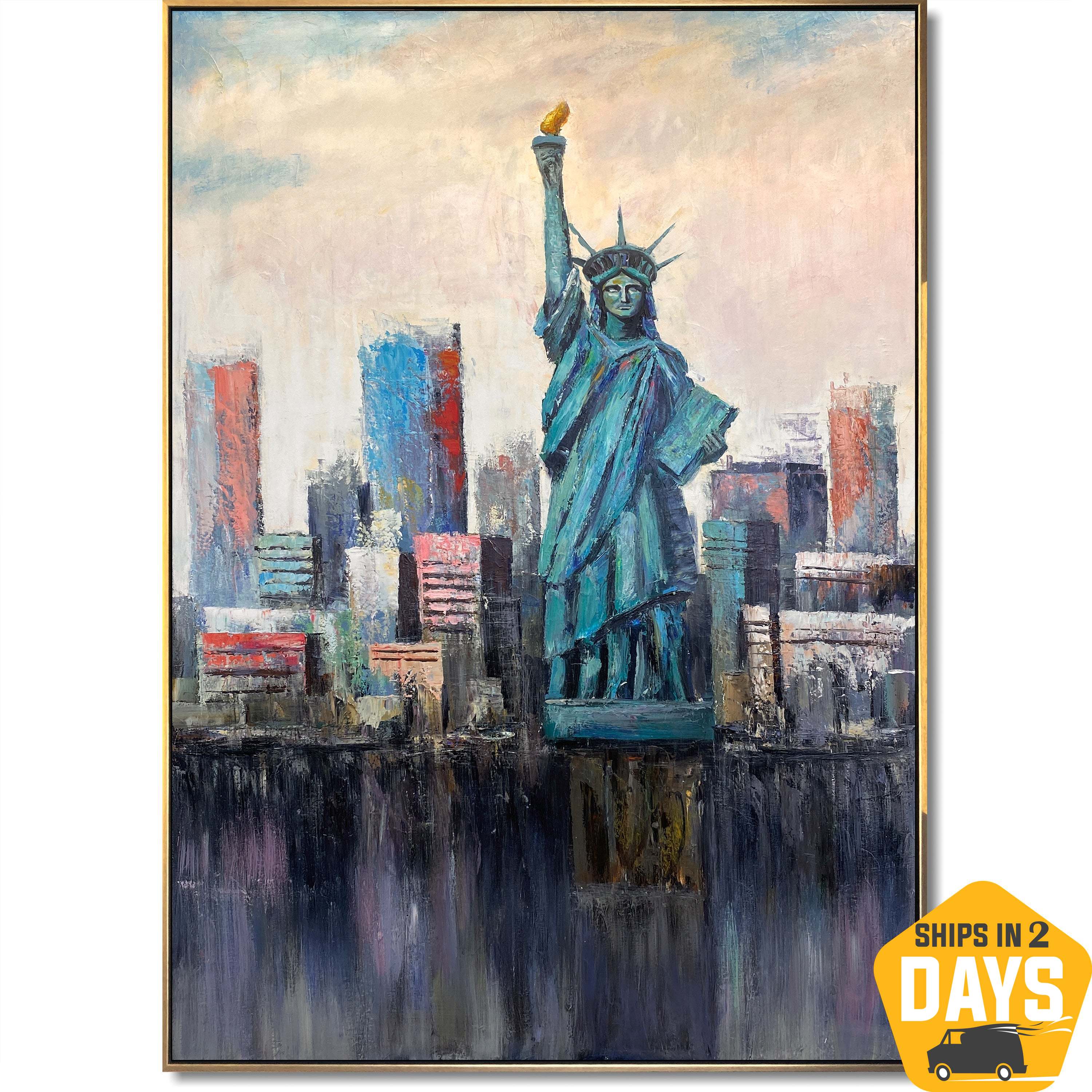 LIBERTY IN THE CITYSCAPE 72"x50"