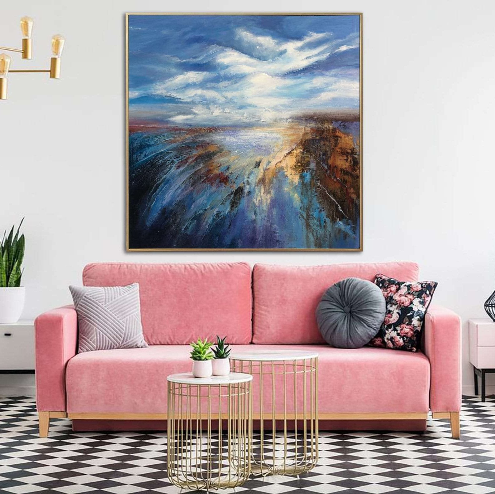 Abstract artwork landscape LAND BREEZE