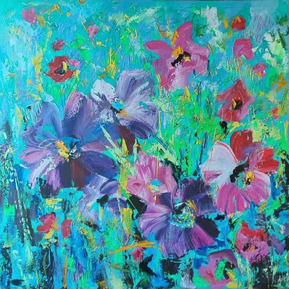 FLORAL RESONANCE 46"x46"