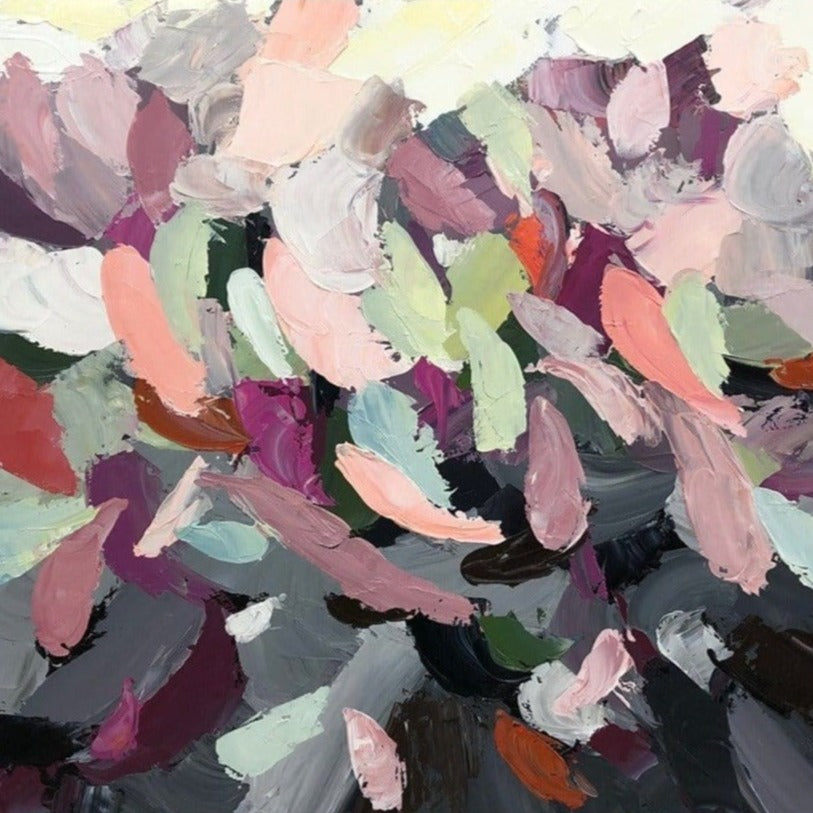 PEACOCK FEATHERS 32"x32"