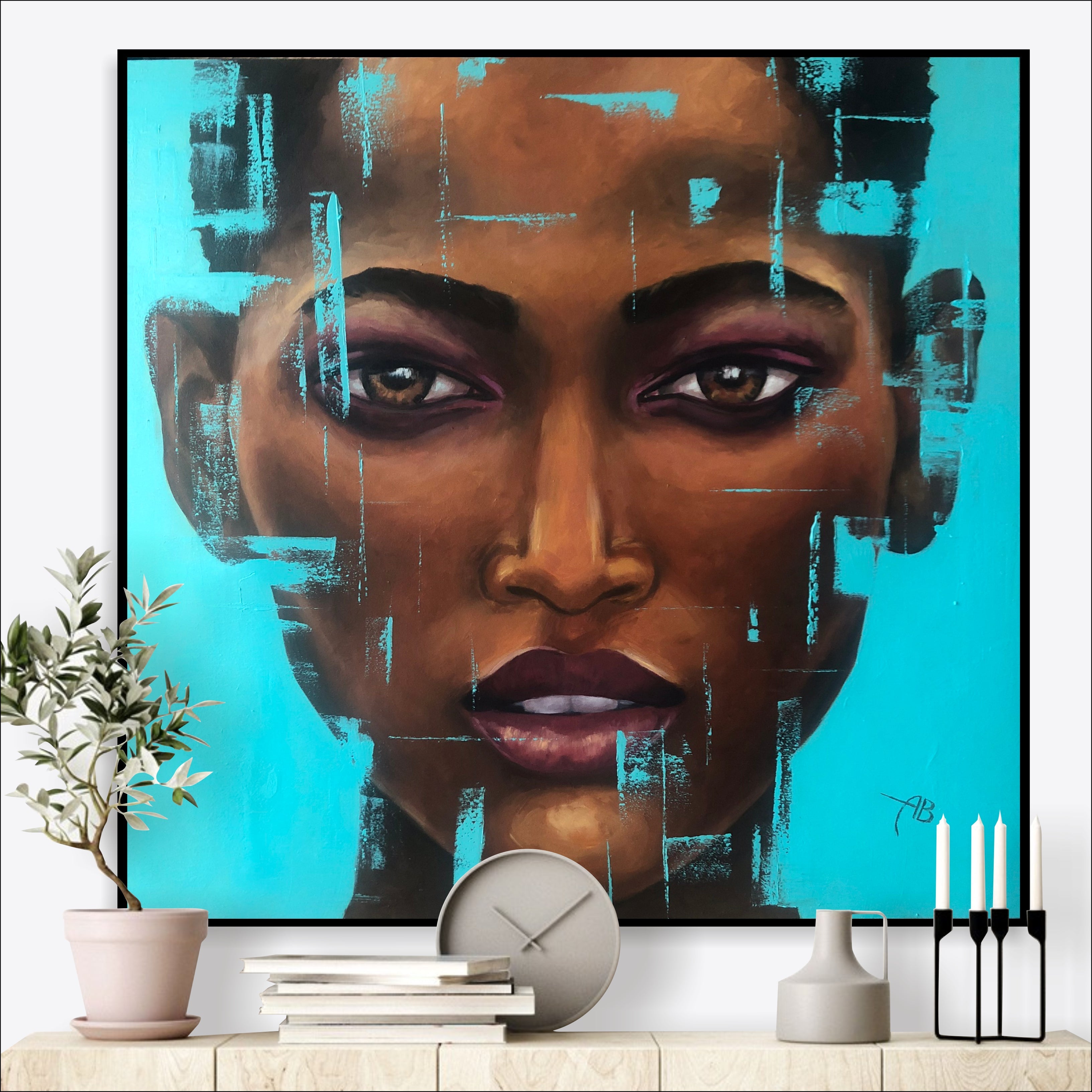 GLITCH BEAUTY 31.5"x31.5"