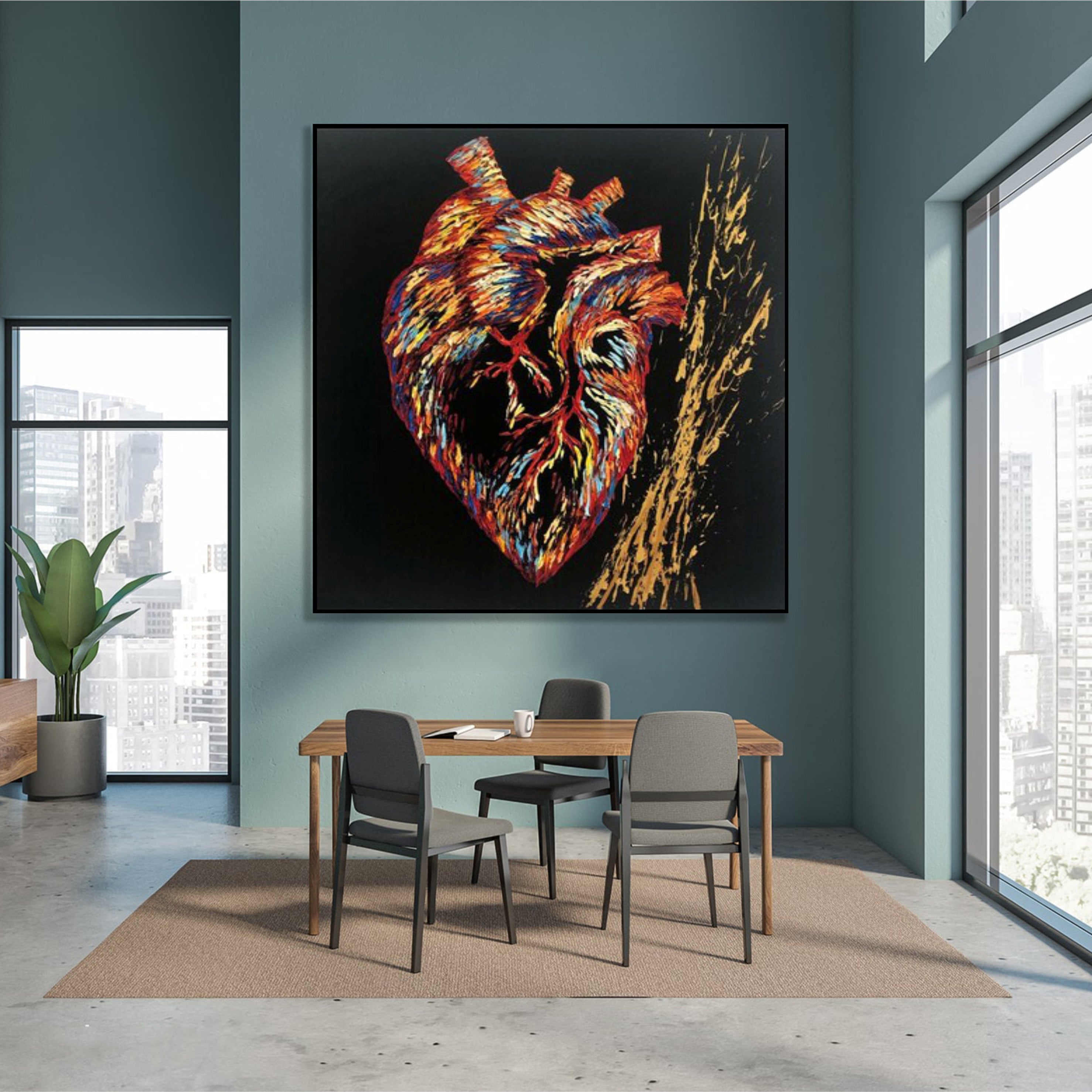 Textured artistic painting clinic decor LIFE SOURCE