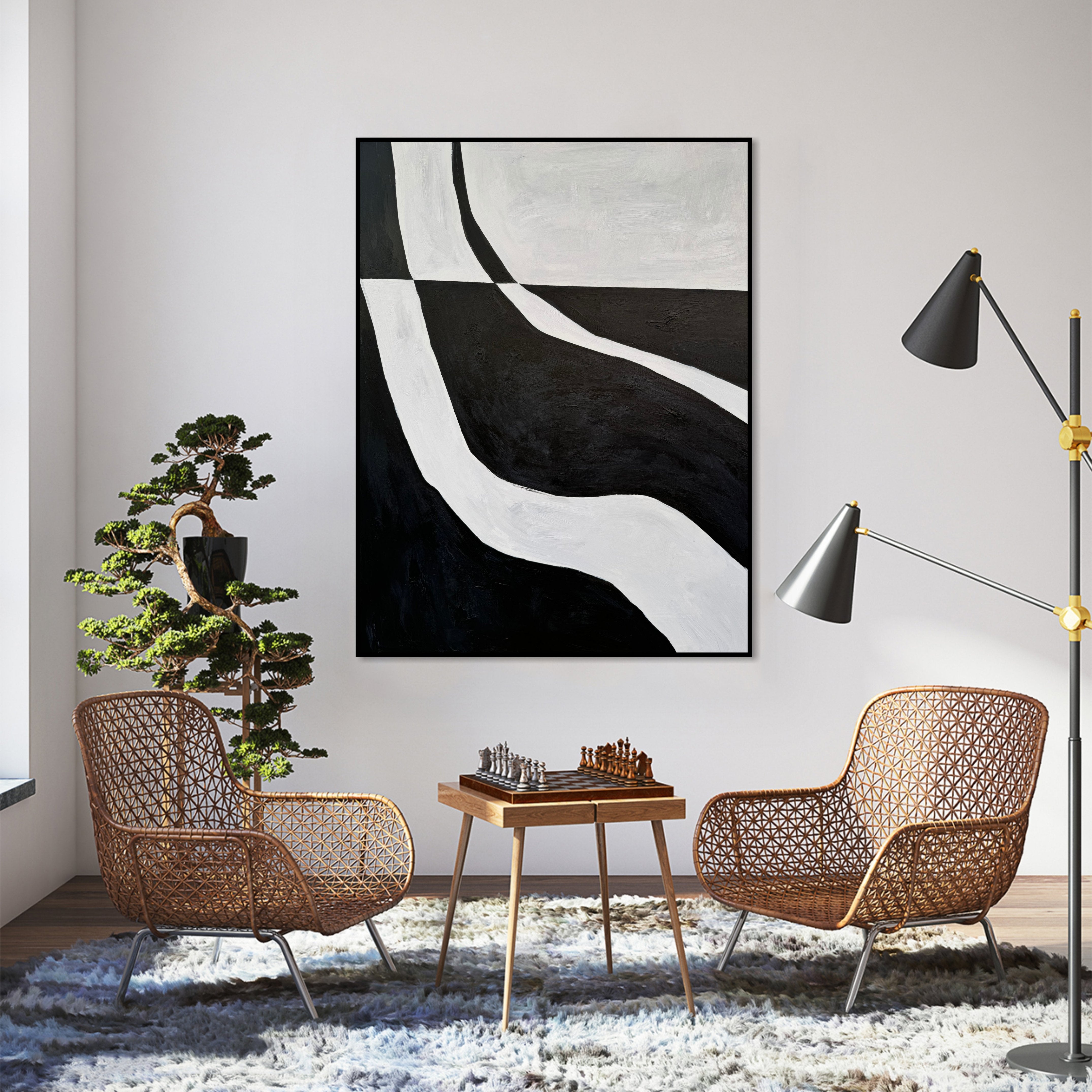 MONOCHROME FLOW 40"x30"