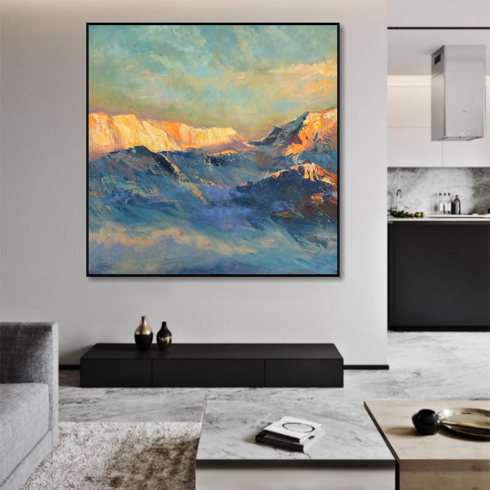 Abstract nature-inspired wall art GOLDEN SUMMIT