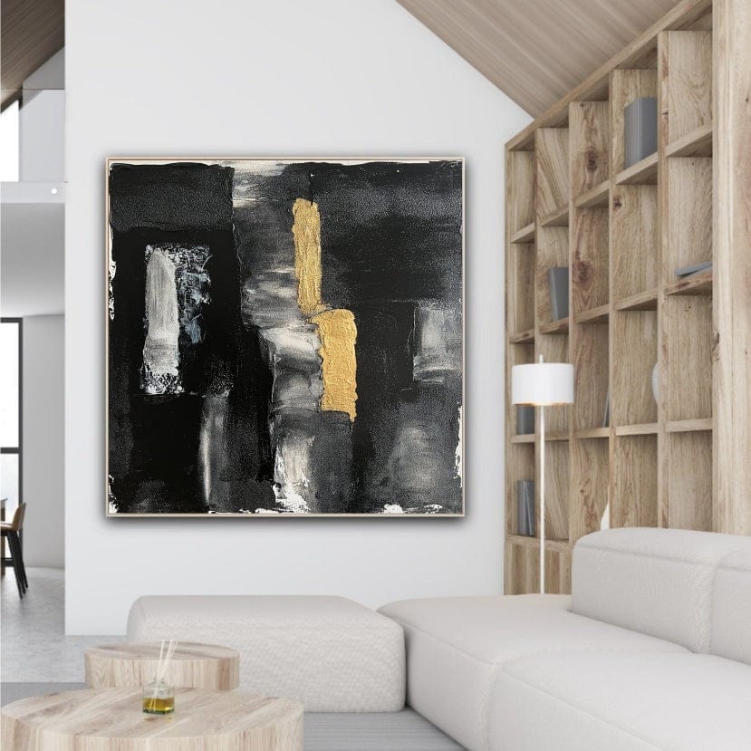 Textured minimalist layers painting BREAKTHROUGH