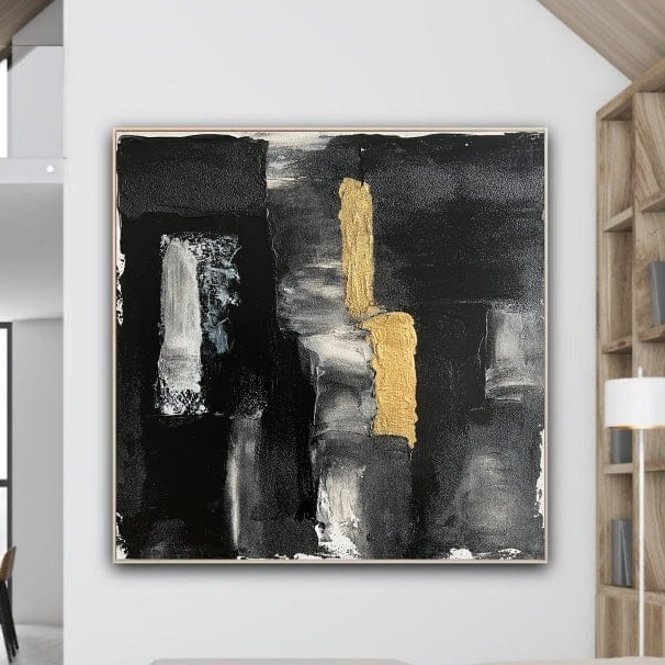 Textured minimalist layers painting BREAKTHROUGH