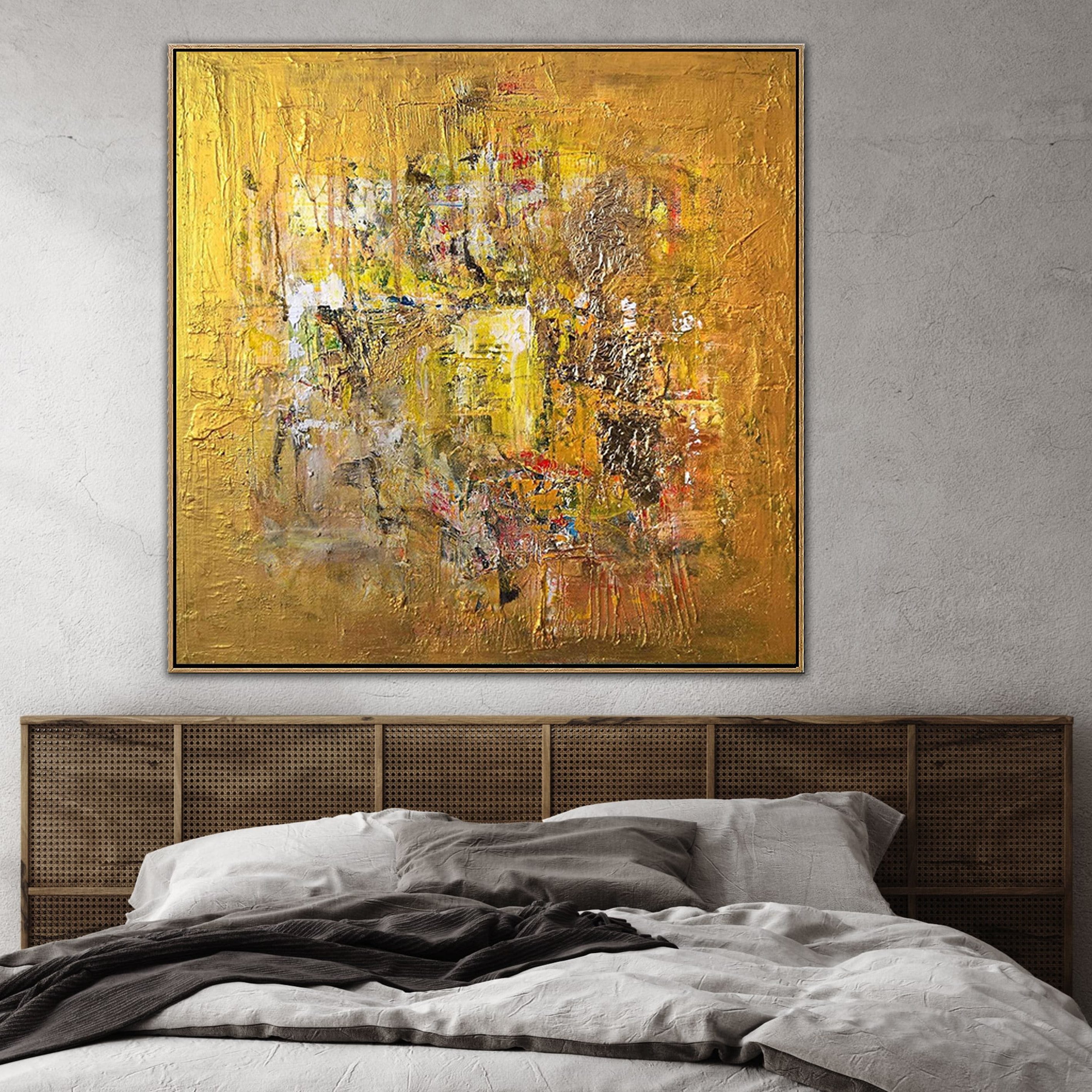 Gold abstract wall art GOLDEN COIN