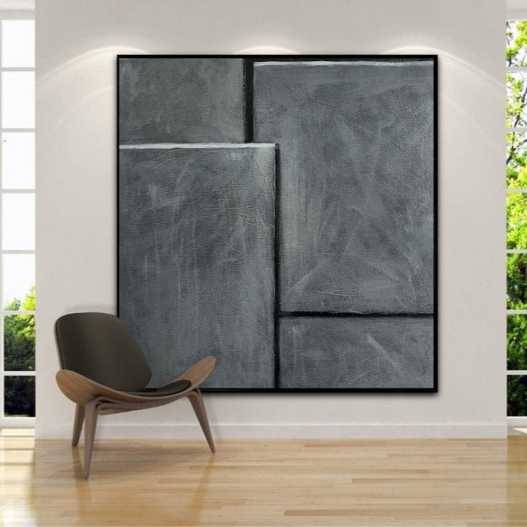 Geometric abstract canvas BRICKWALL