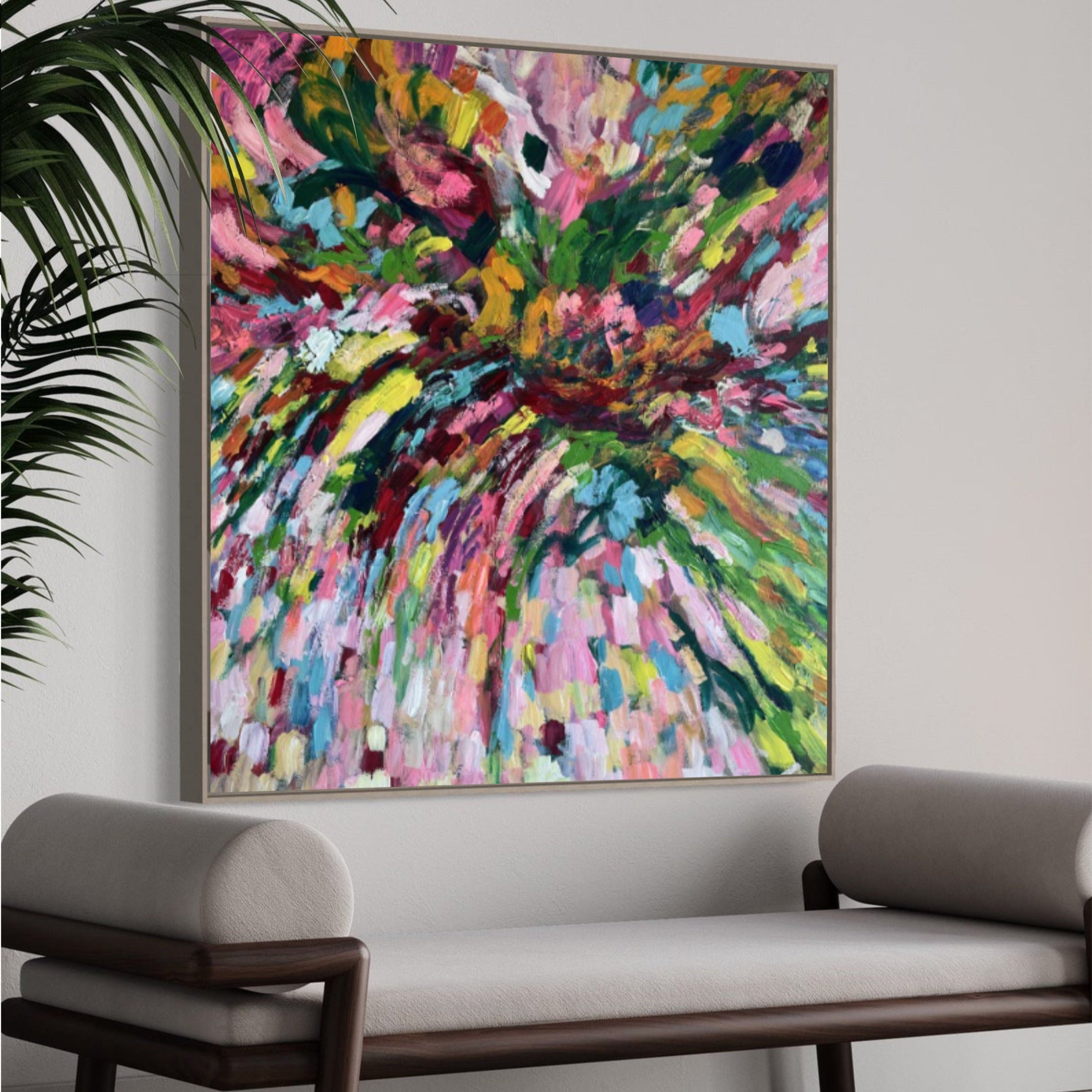 Modern wall art framed paintings COLOR EXPLOSION