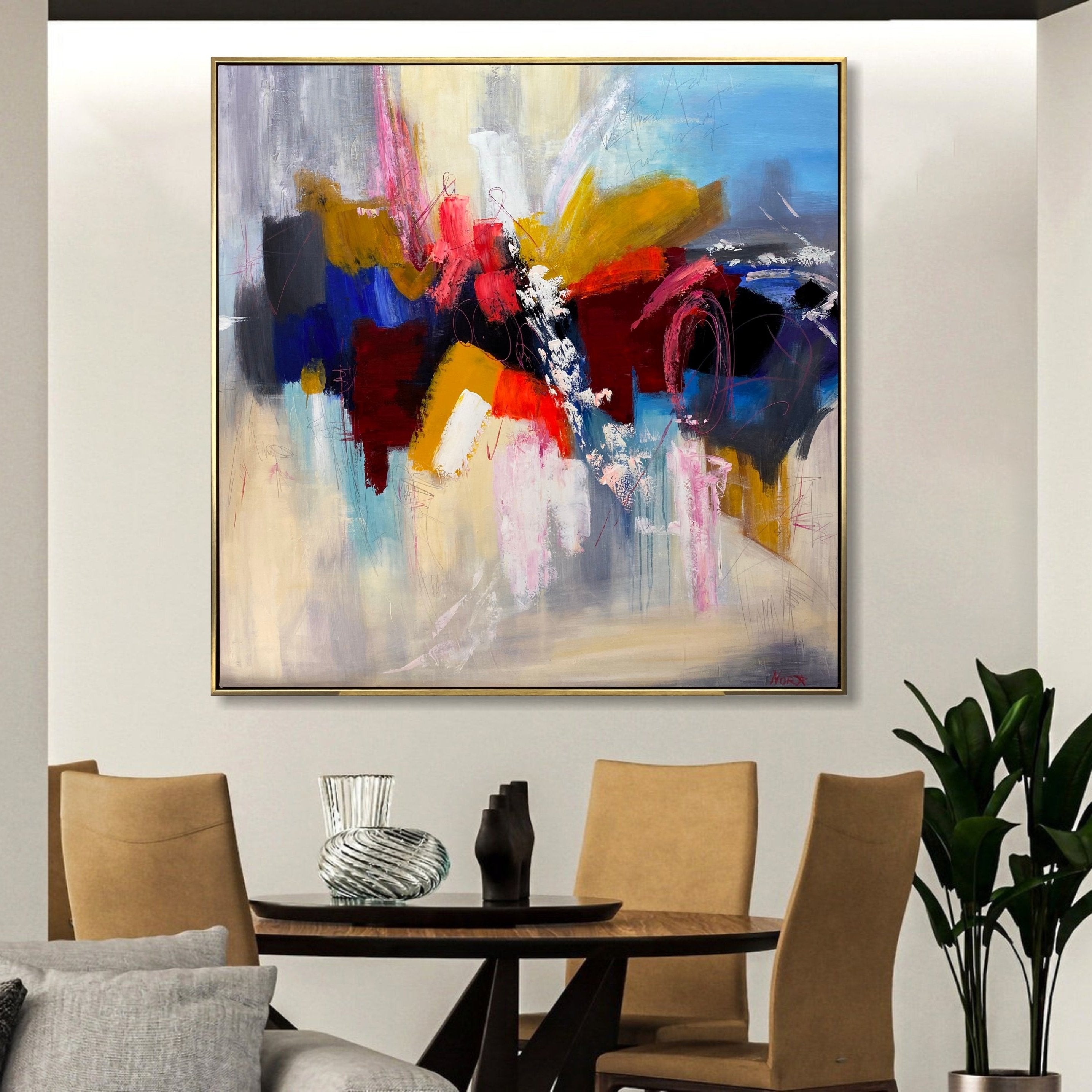 Modern abstract painting TROPICAL WINGS