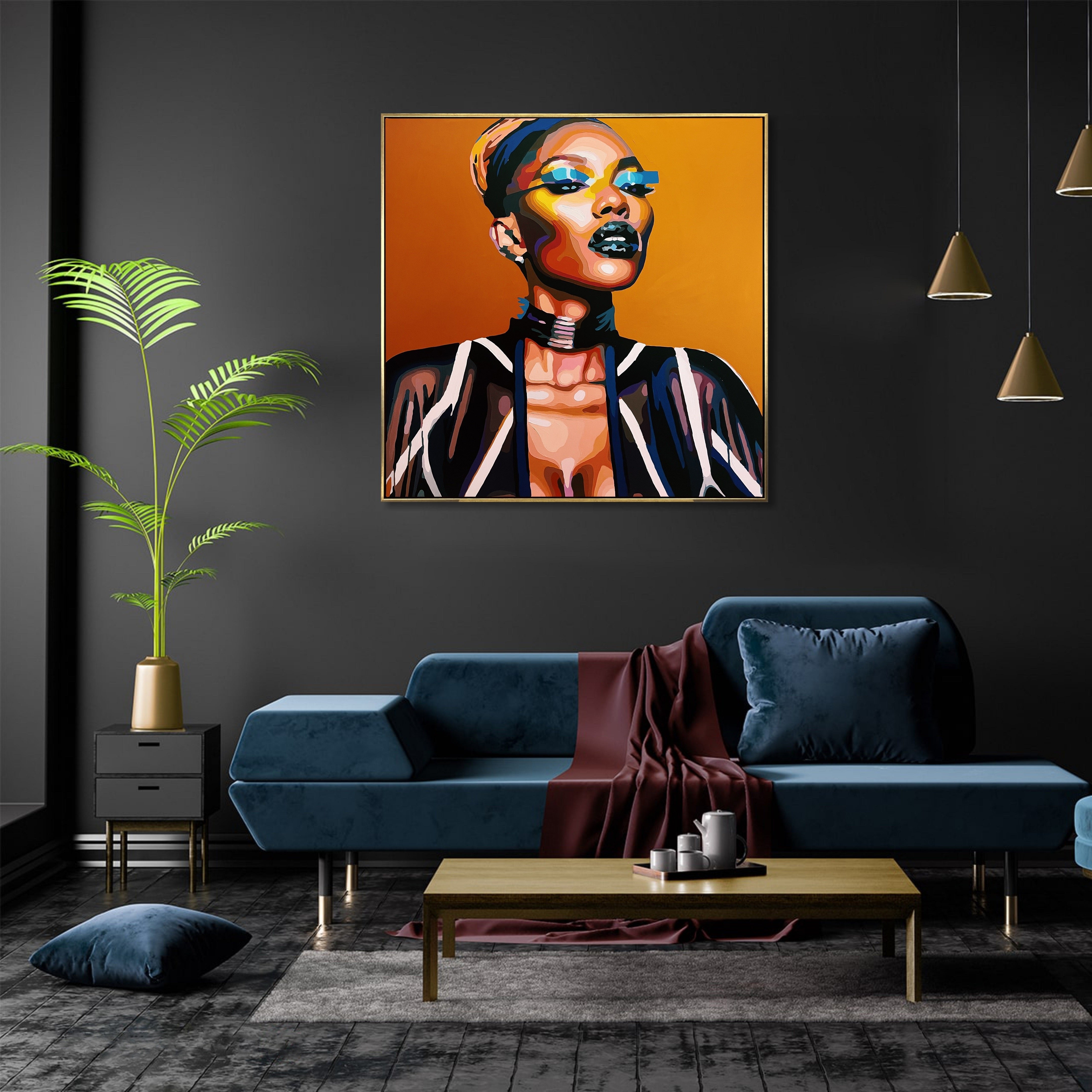 BEAUTY WITH A STRONG SPIRIT 43.3"x43.3"