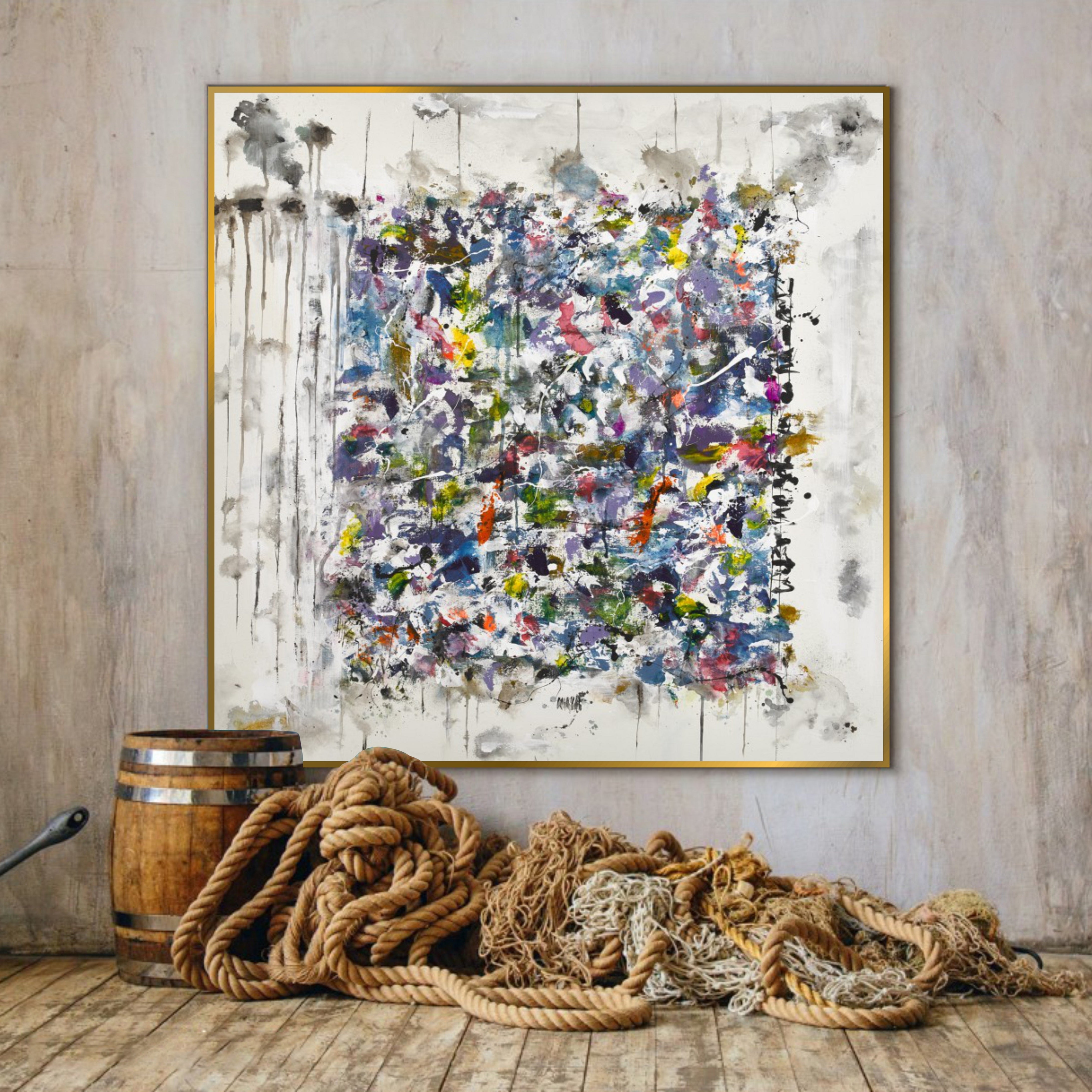 SPECTRUM VORTEX inspired by Jackson Pollock