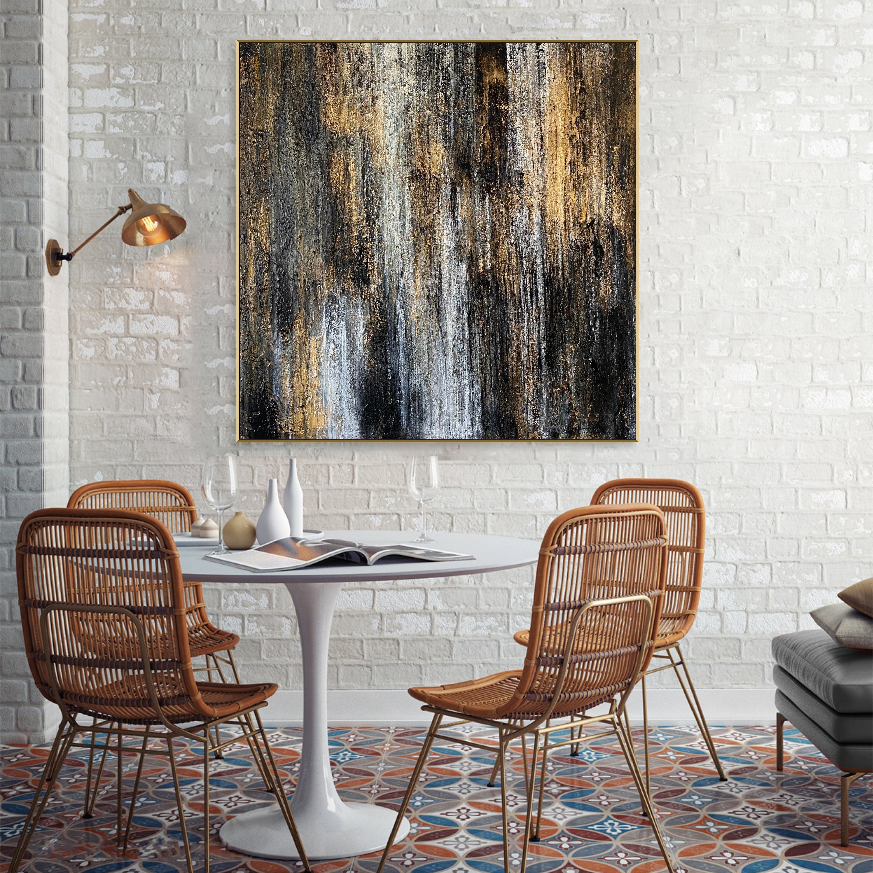 GOLDEN DEPTHS 50"x50"