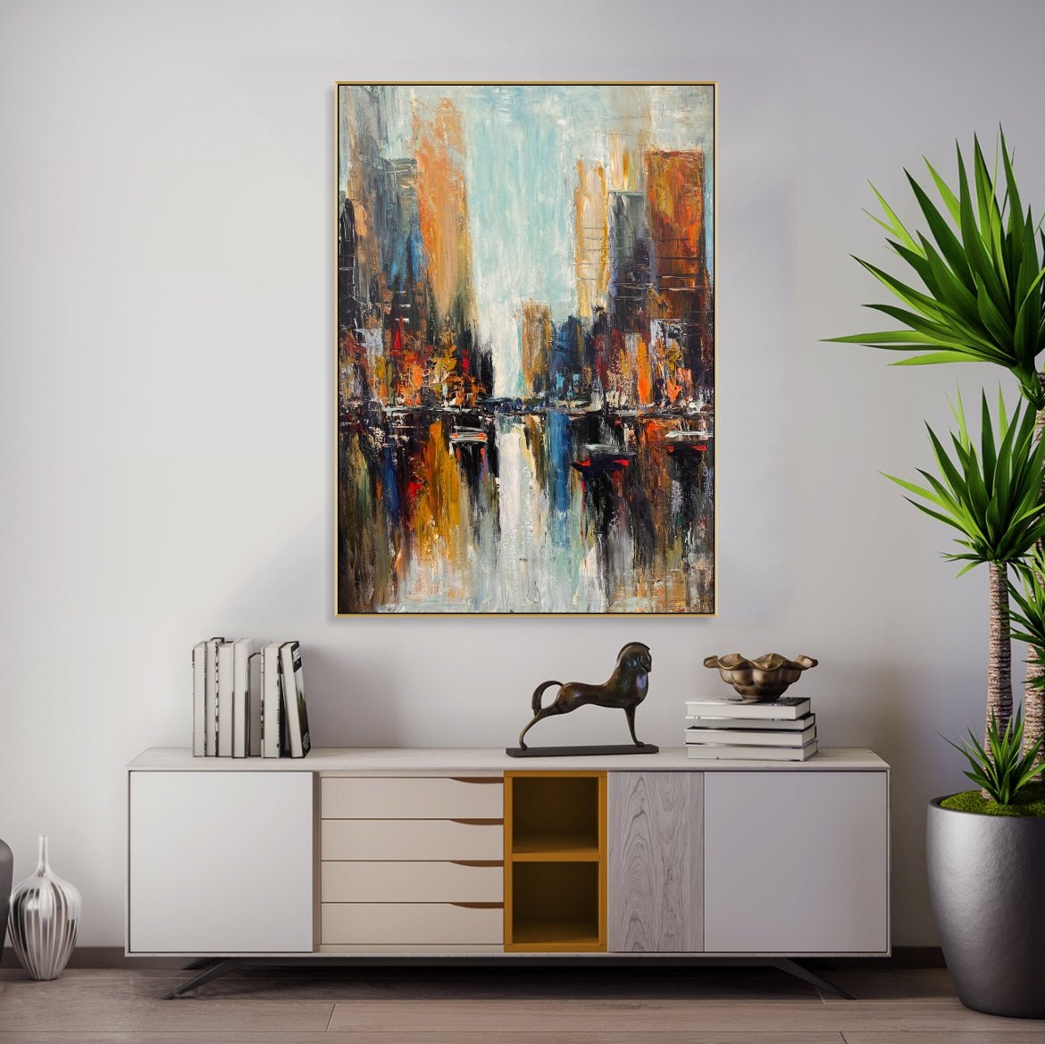 Abstract urban paintings DAYTIME CITYSCAPE