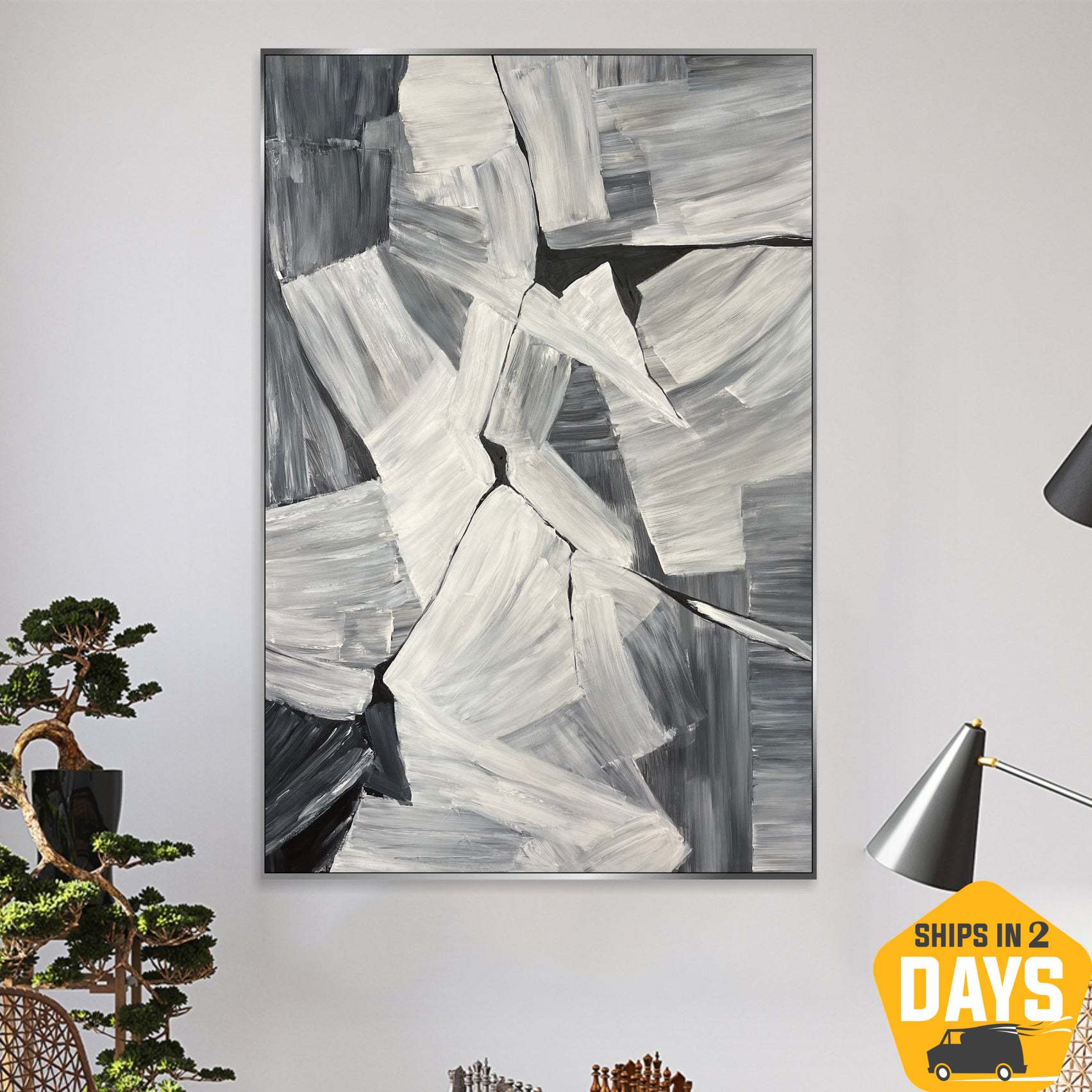 MONOCHROMATIC RIFT 54"x36"