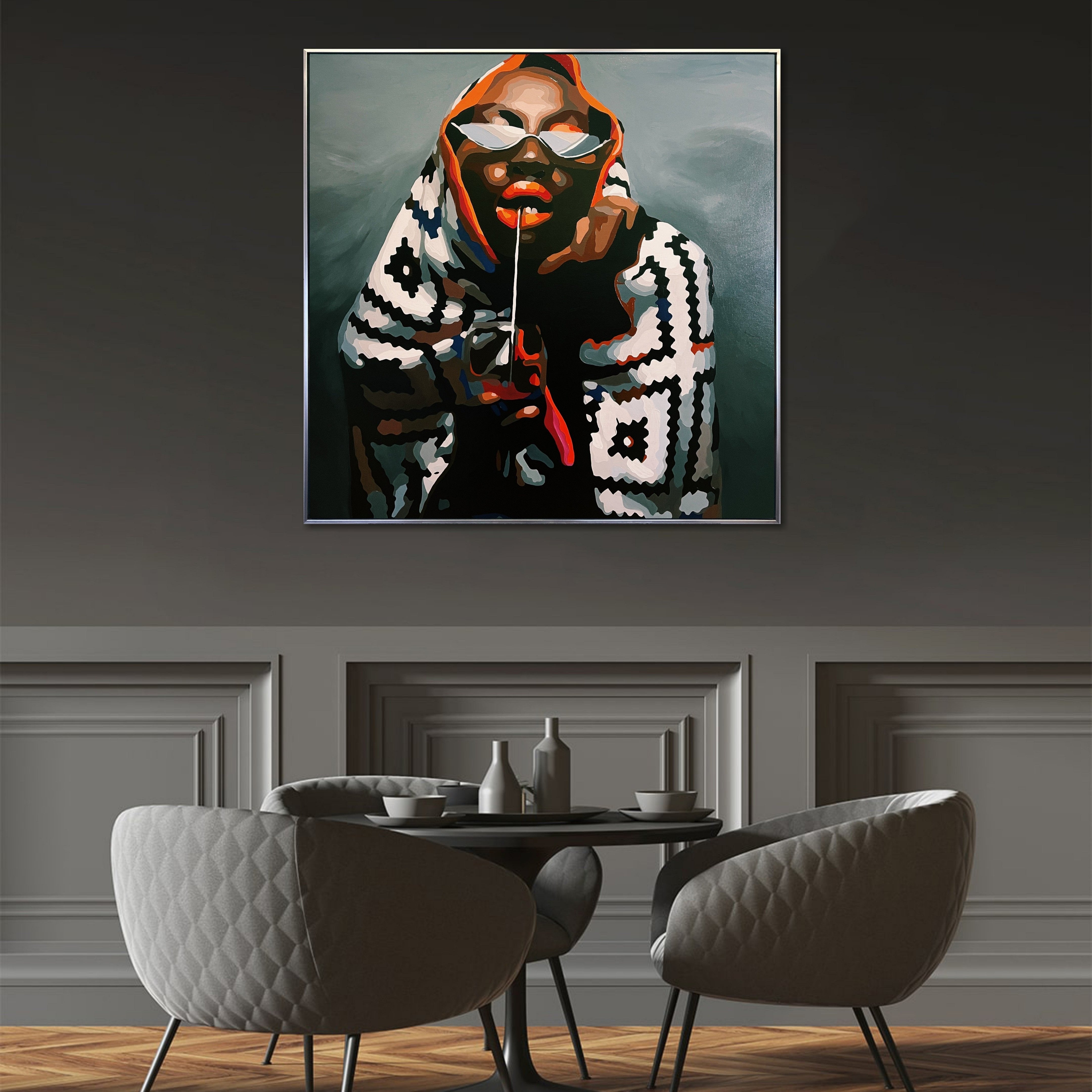 IN THE ARMS OF WARMTH 43.3"x43.3"