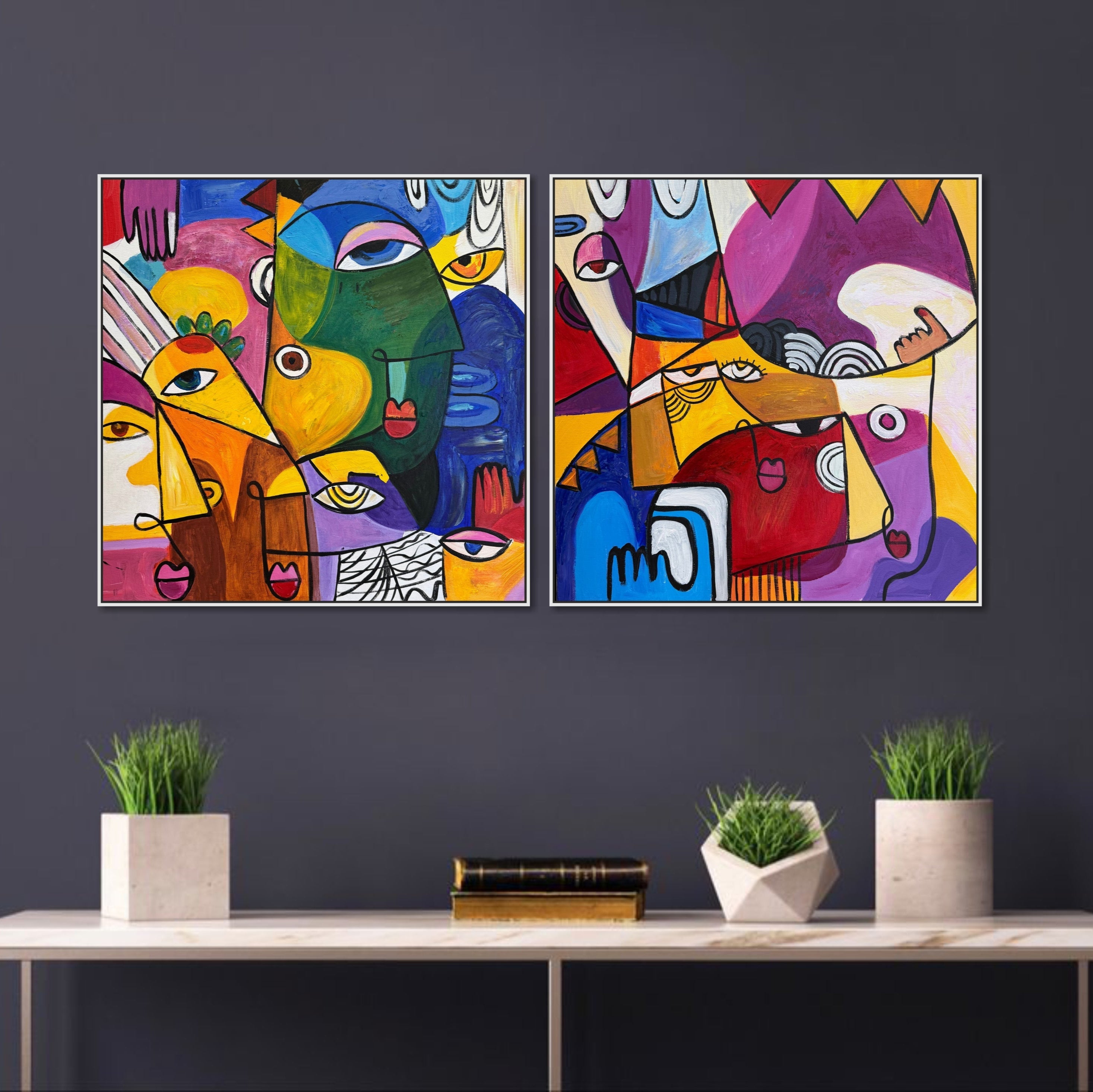 DUO IN CUBISM 2P 26"x52"
